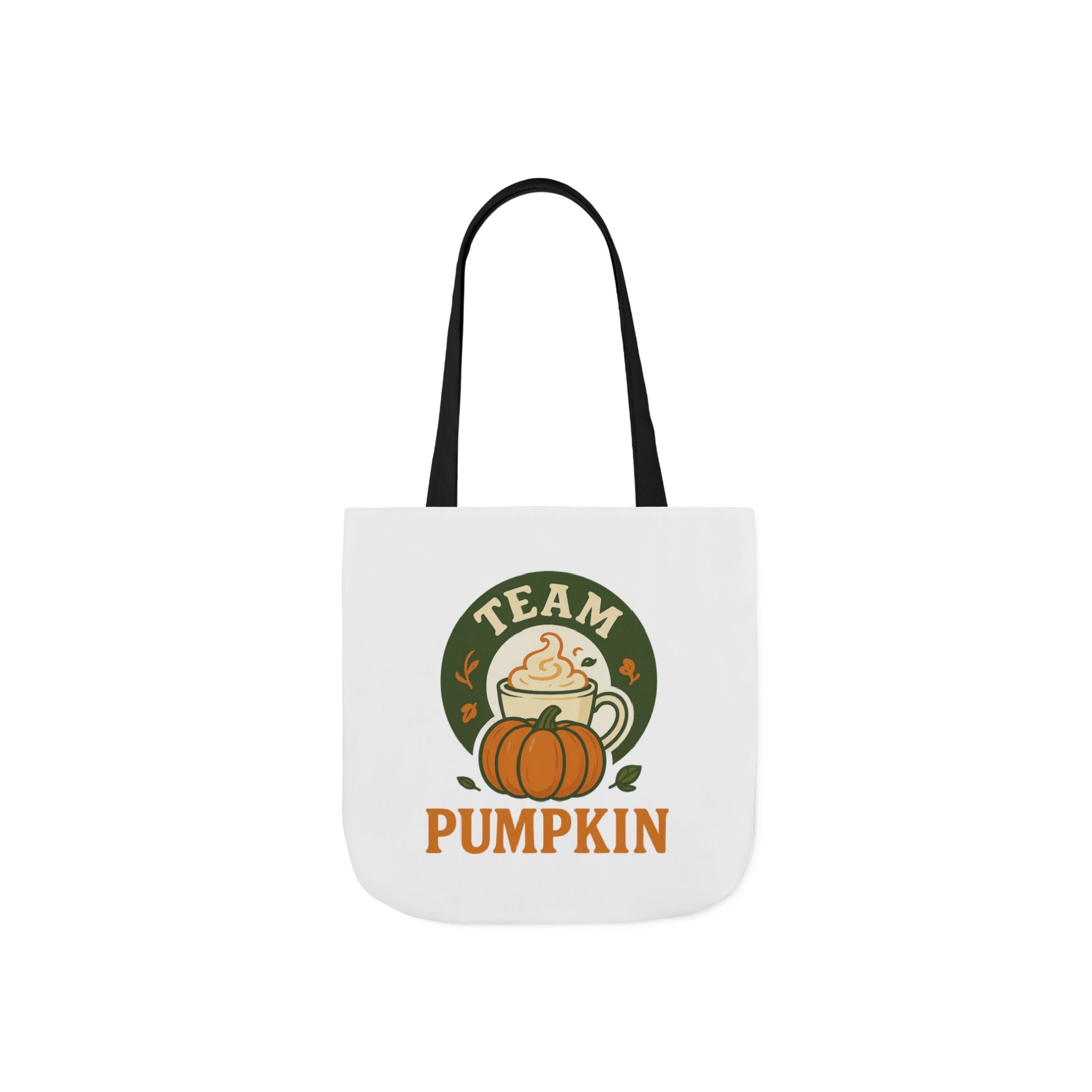 Team Pumpkin Tote Bag with 5-Color Straps, Fall Accessory, Gift for Pumpkin Lovers, Cute Bag for Festivals, Stylish Halloween Tote