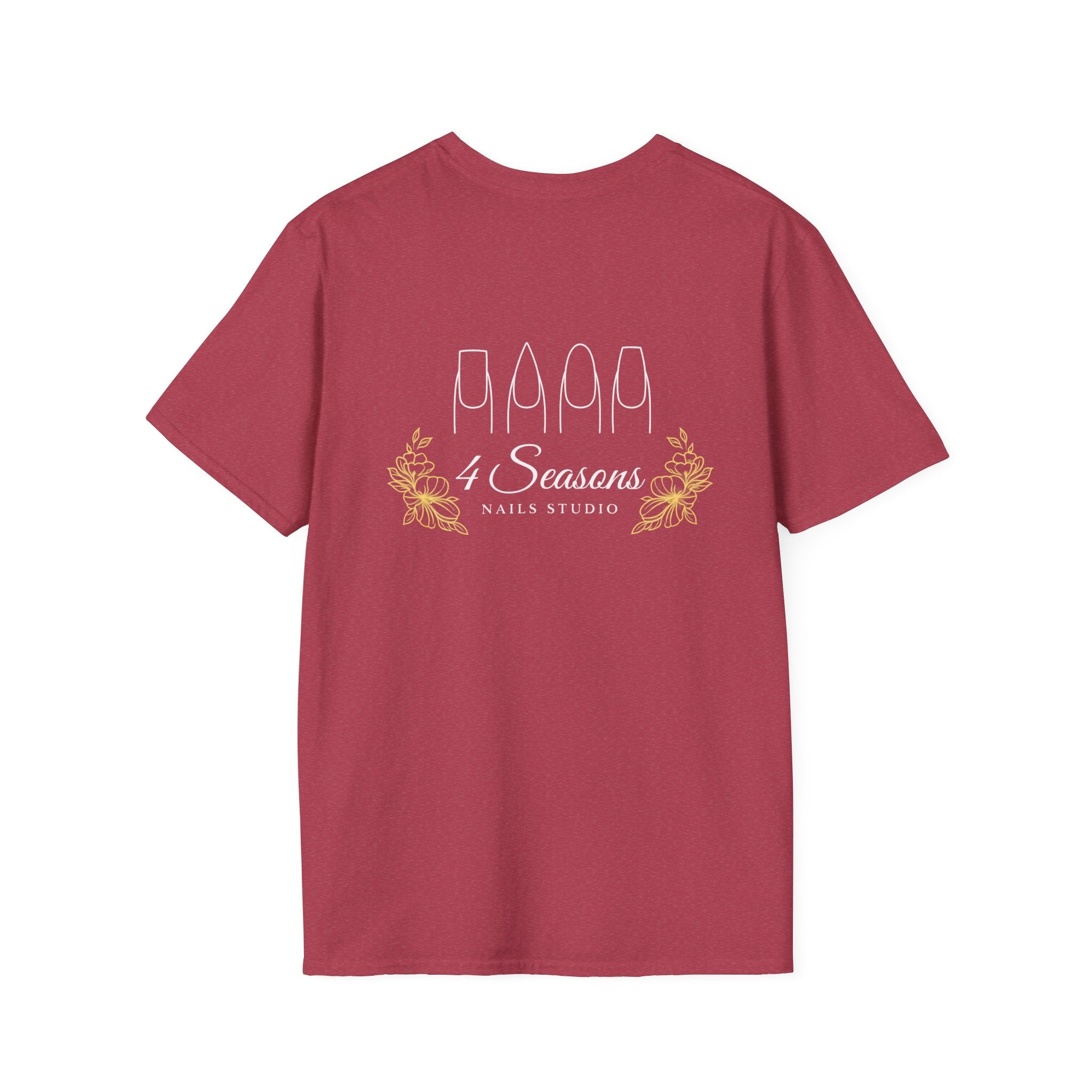 4 Seasons Nails Studio T-Shirt — Nail Tech Logo Tee (Front & Back)