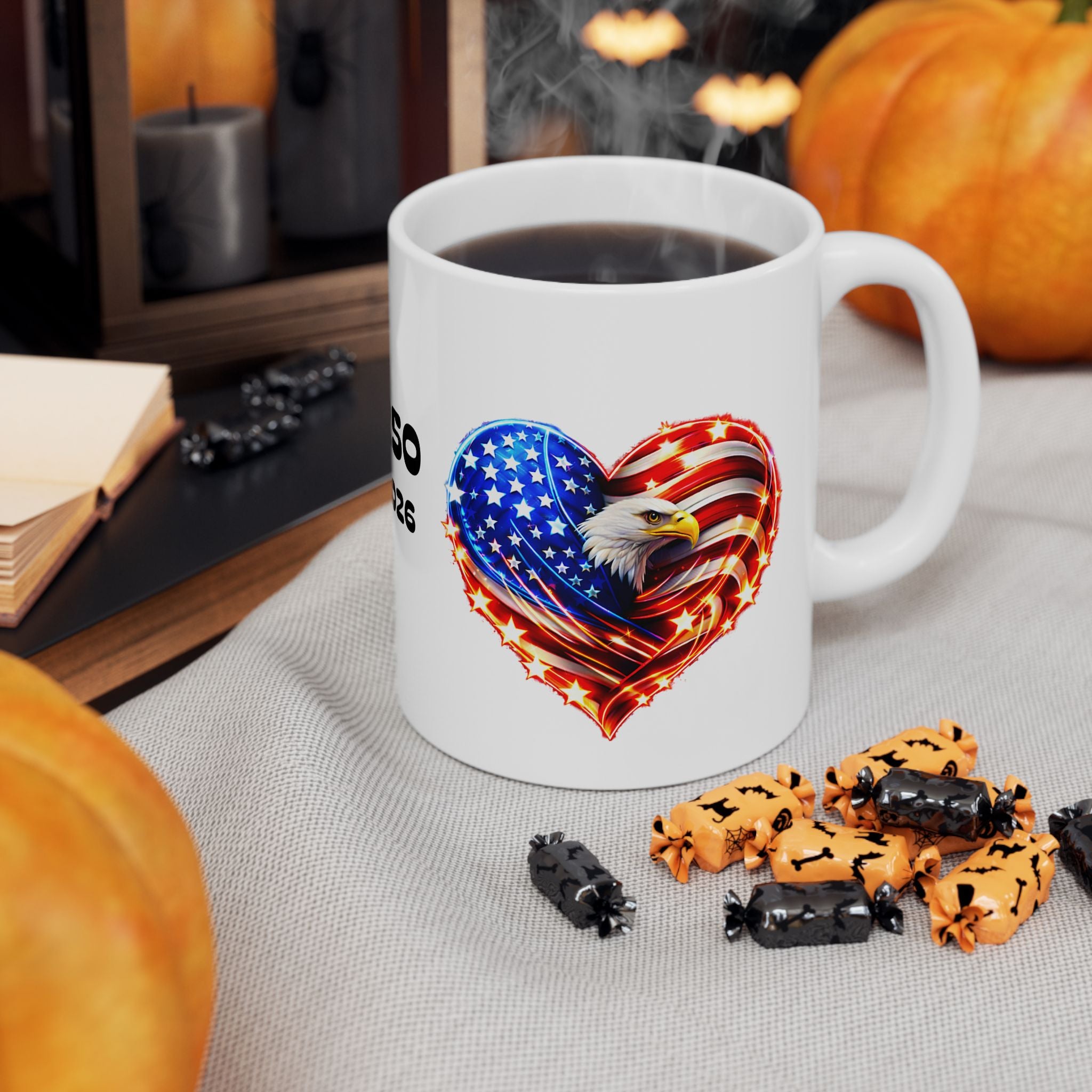 USA 250 Commemorative Ceramic Mug (1776–2026) — Patriotic 11oz & 15oz Coffee Cup