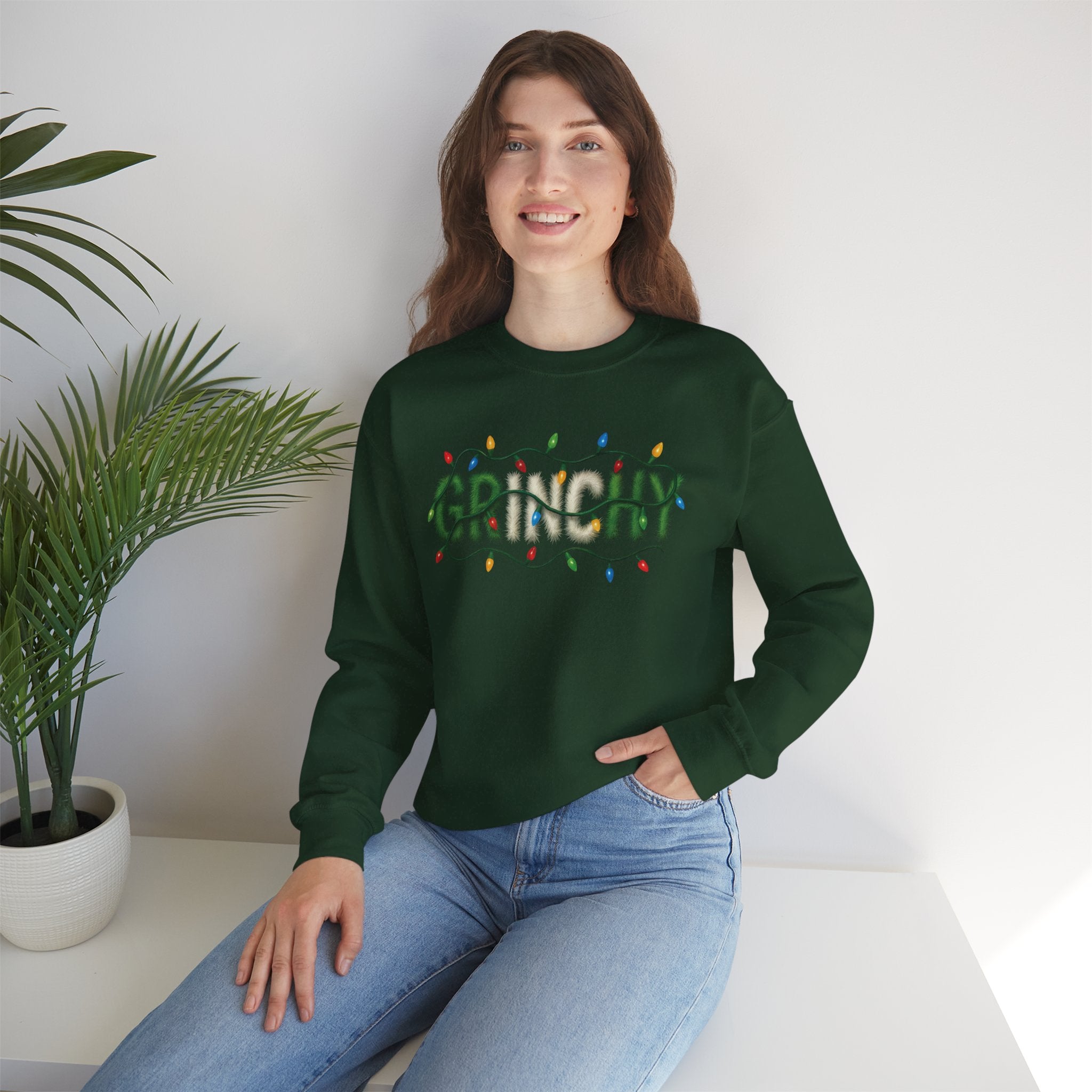 Grinchy Crewneck Sweatshirt — Holiday Christmas Grinch Pullover