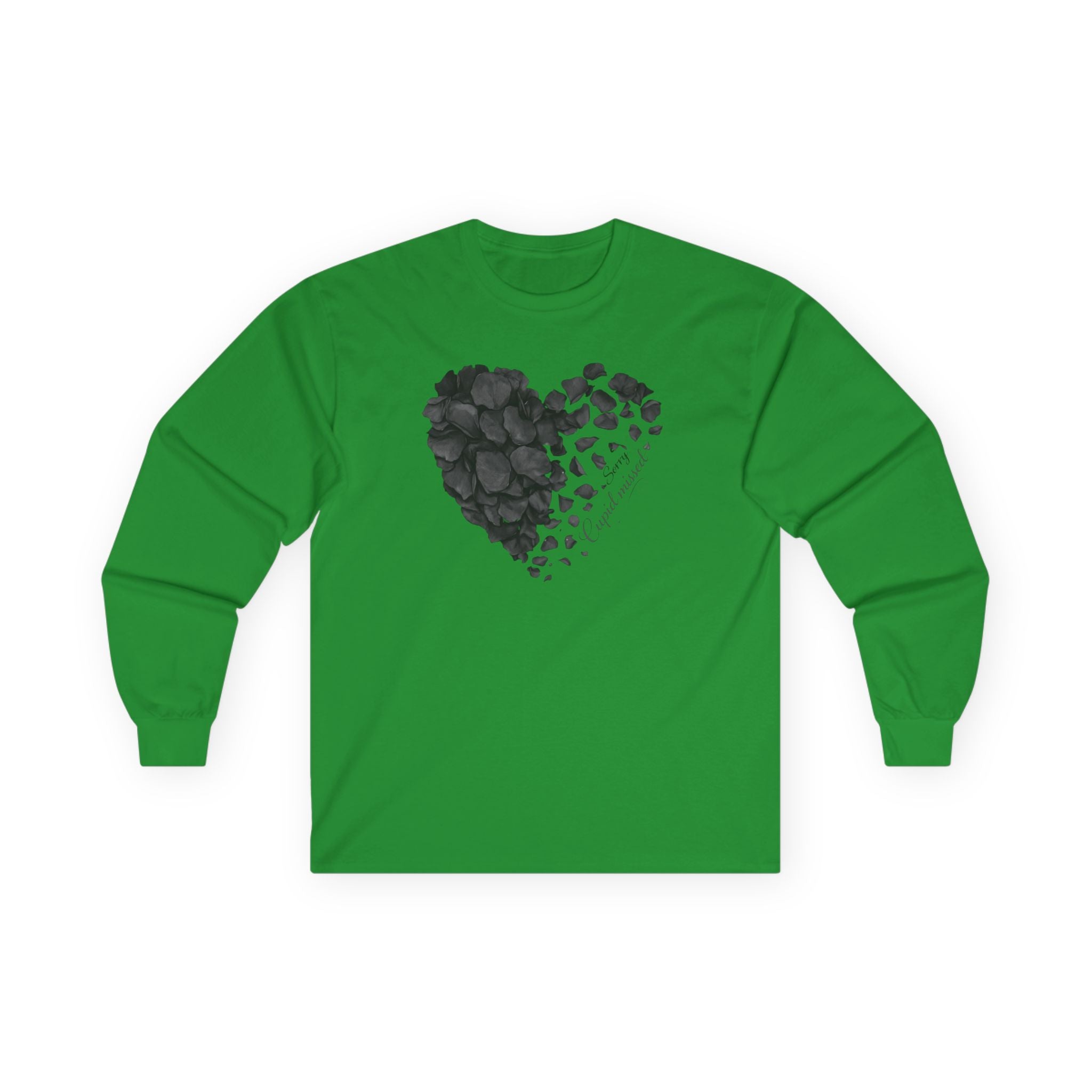 Sorry Cupid Missed Long Sleeve Tee — Funny Anti-Valentine Shirt
