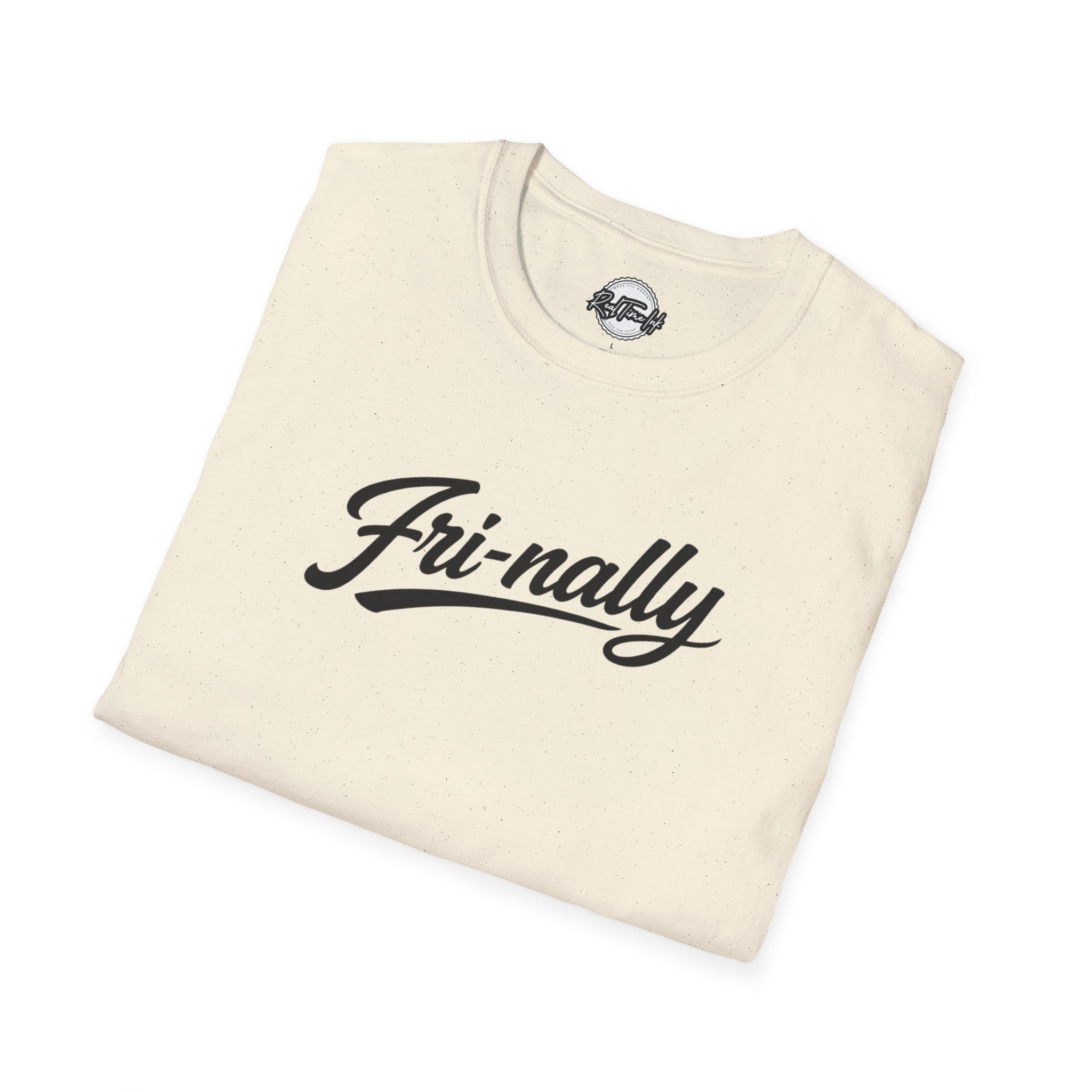 Fri-nally Script T-Shirt — Funny Friday Celebration Tee