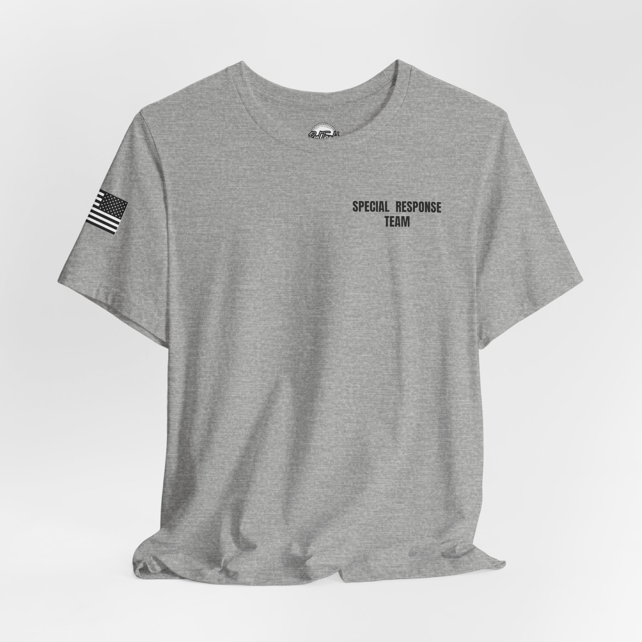 Police SRT Level 1 Tactical Tee — Back Shield Emblem Short Sleeve Shirt