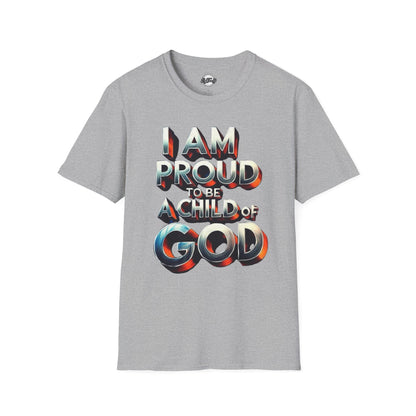 Proud Child of God T-Shirt, Faith-Based Casual Wear, Christian Gift, Unisex Tee, Spiritual Apparel