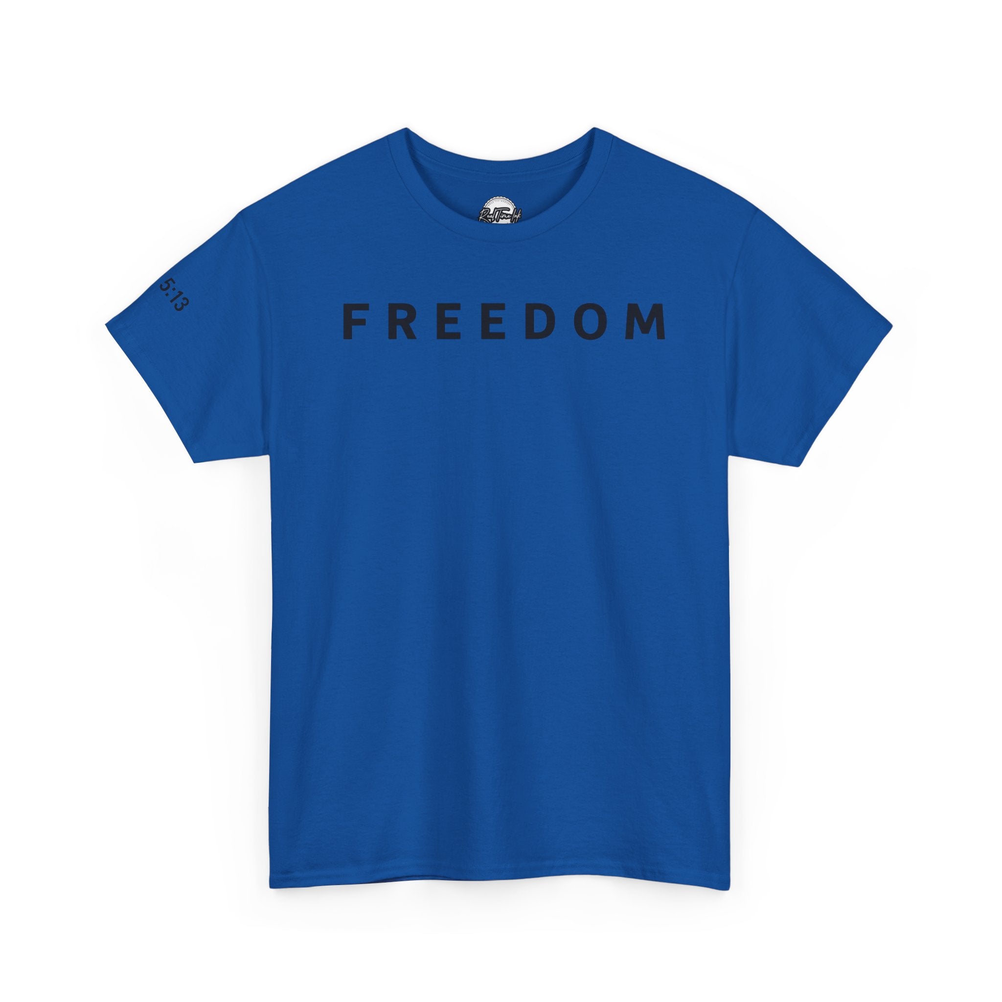 Freedom Gal 5:13 Unisex Heavy Cotton Tee, Casual Graphic T-Shirt, Comfortable Everyday Wear, Inspirational Gift, Freedom Clothing