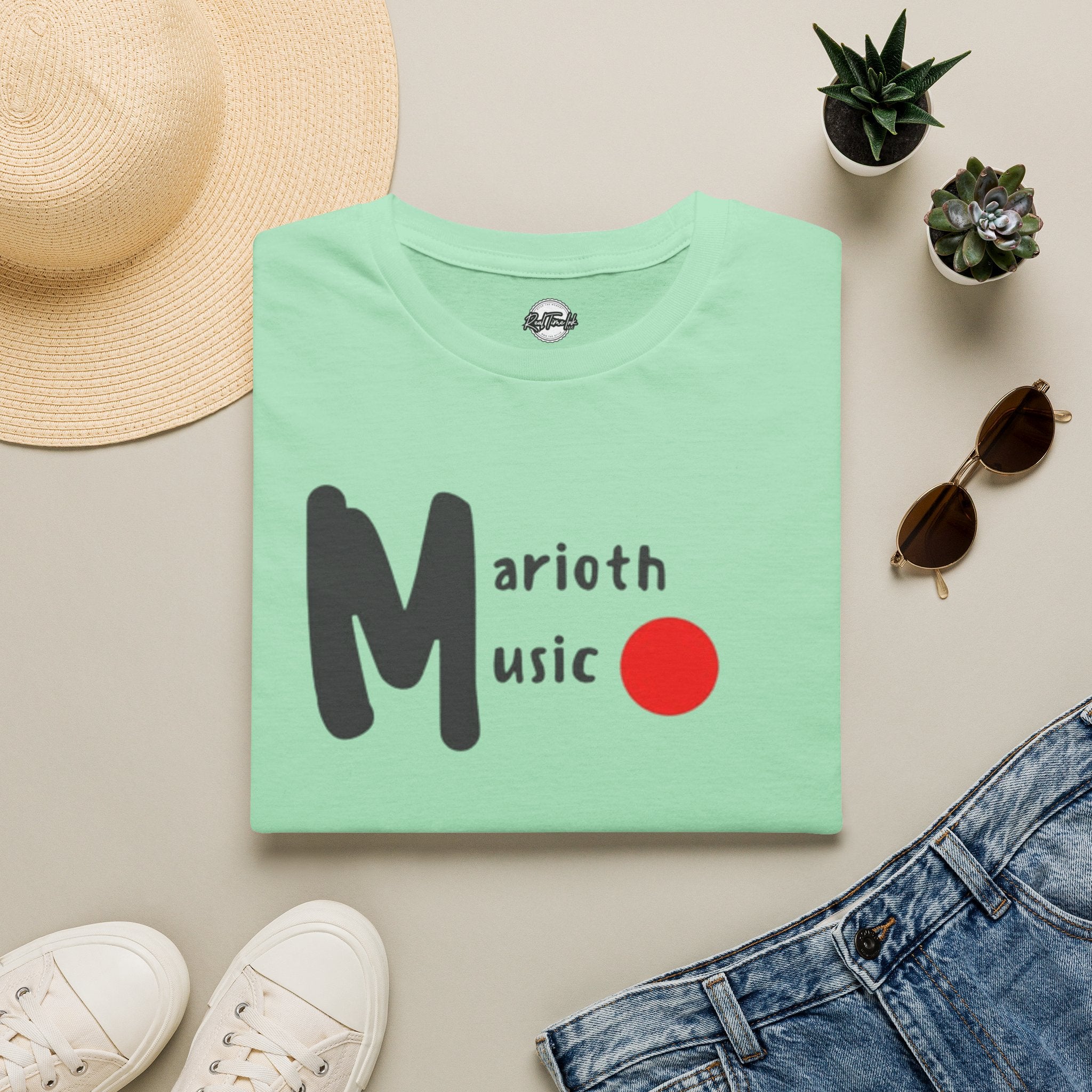 Marioth Music Logo Tee (Bold 'M' with Red Dot)