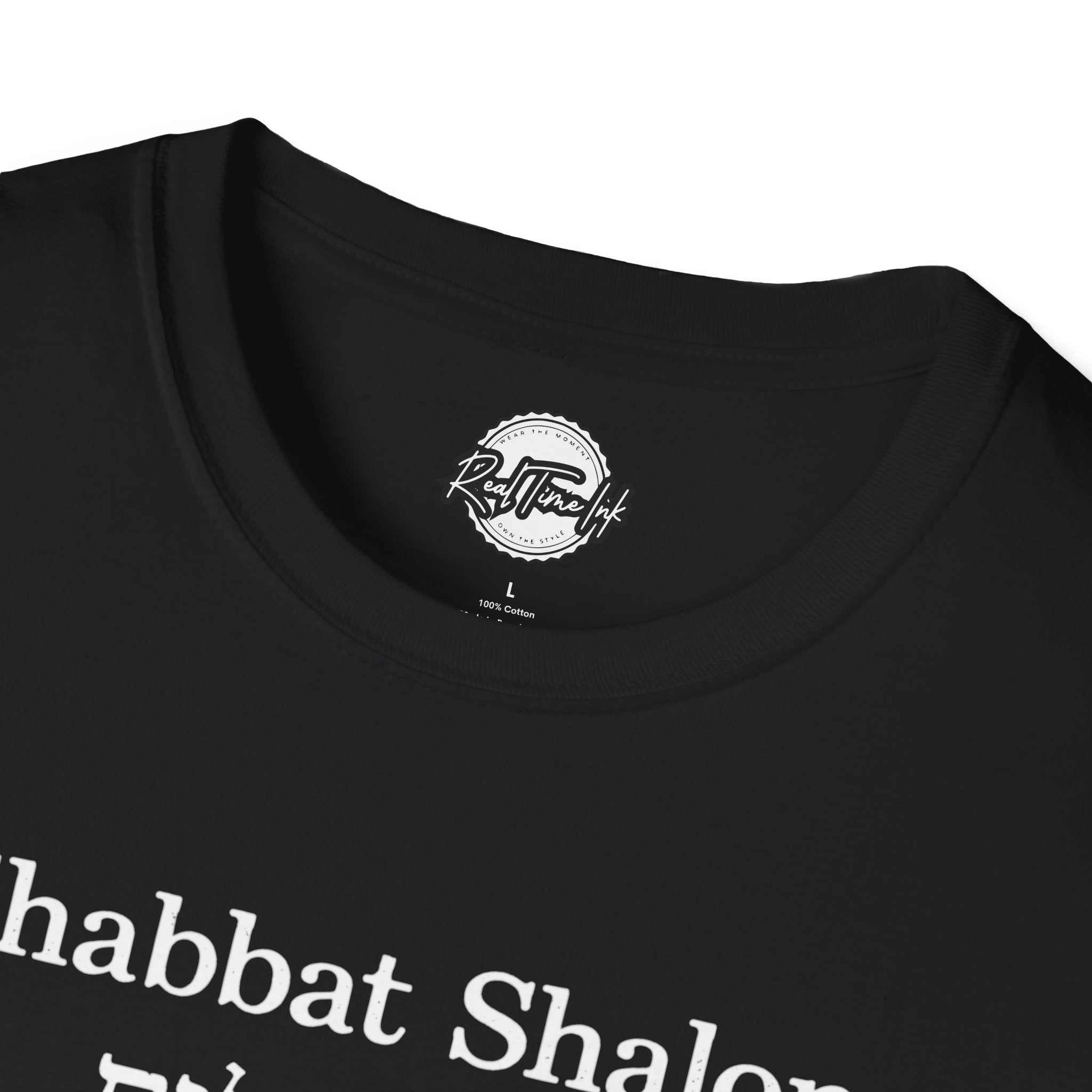Shabbat Shalom T-Shirt — Hebrew & English Minimalist Tee