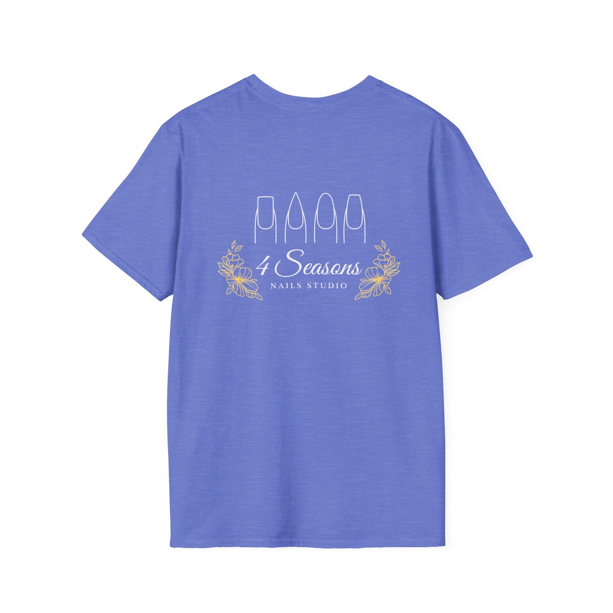 4 Seasons Nails Studio T-Shirt — Nail Tech Logo Tee (Front & Back)