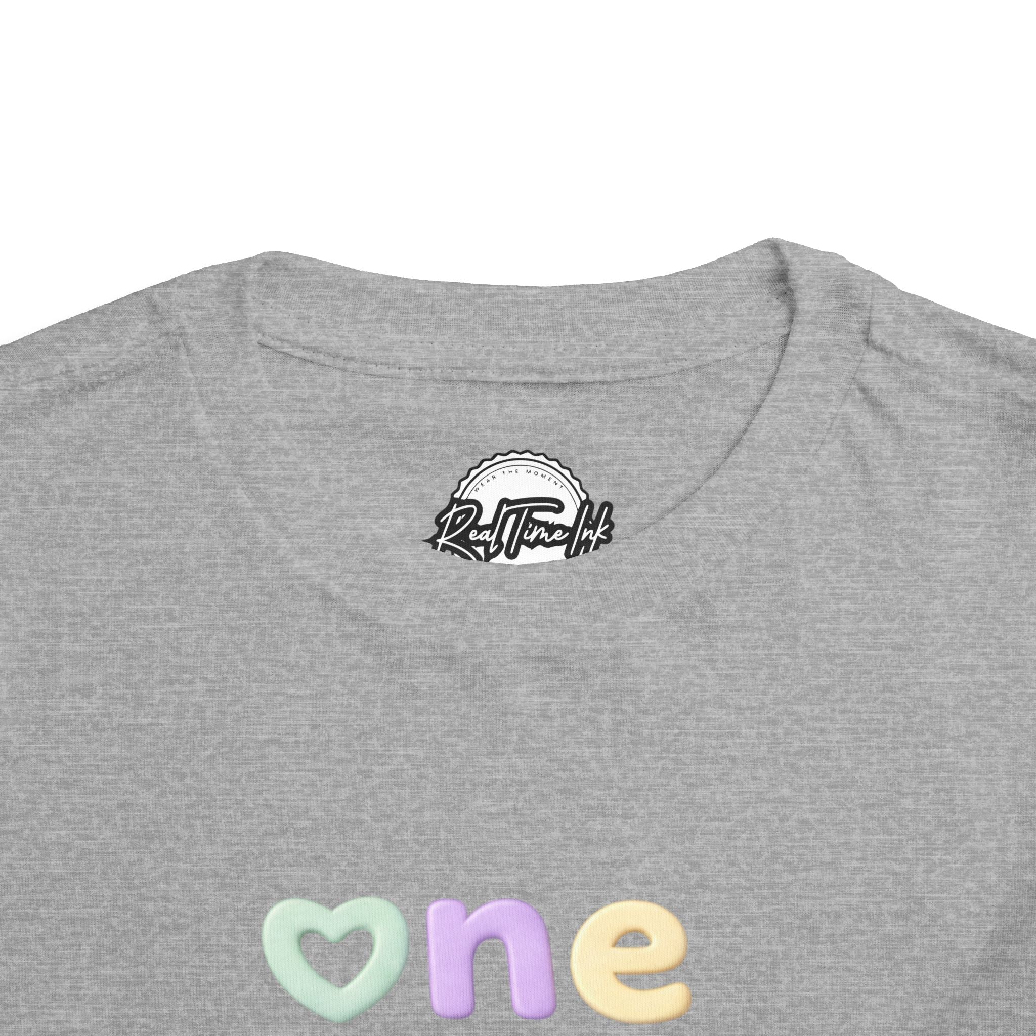 Toddler Tee – "One of a Kind" Pastel Heart Baby Shirt