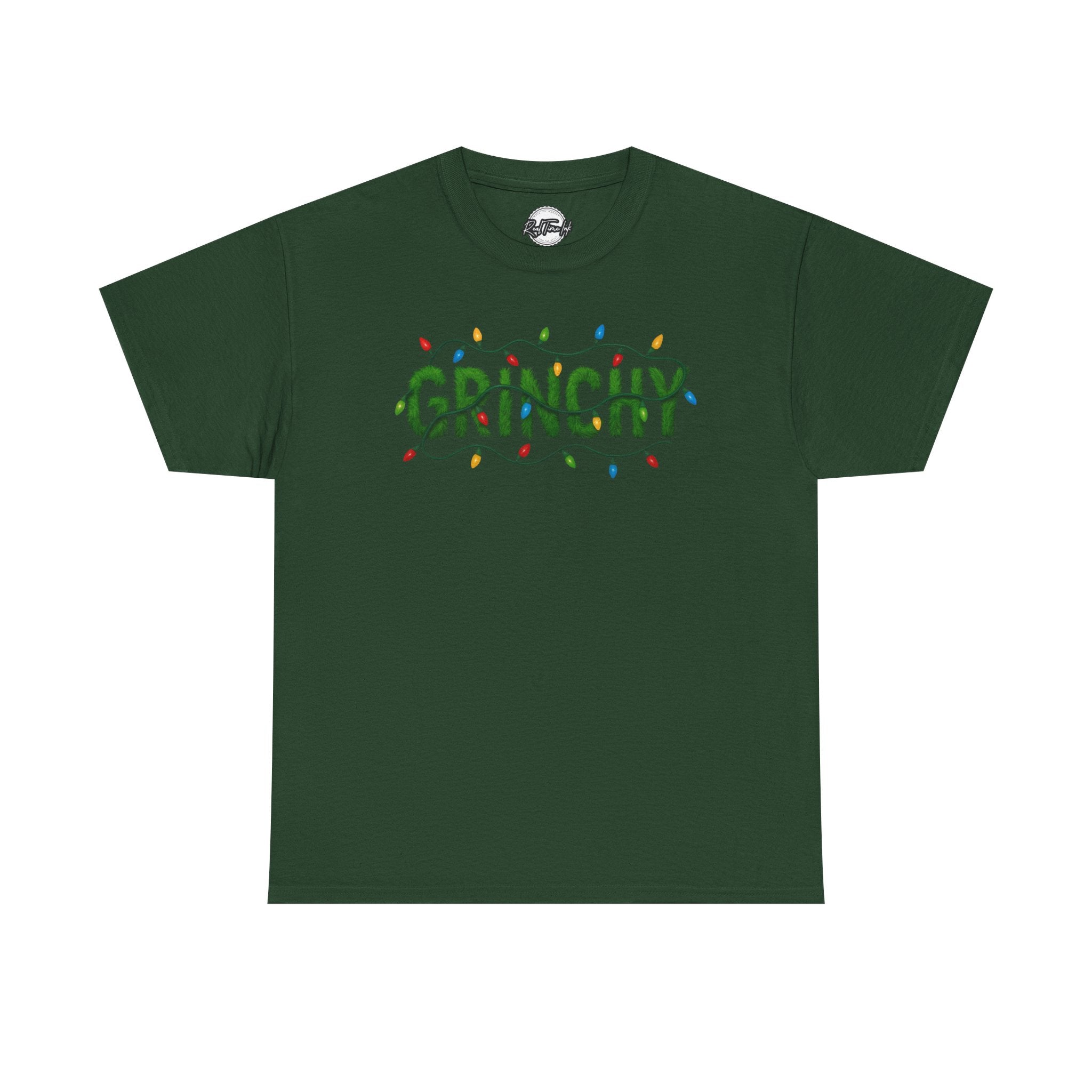 Grinchy Christmas Tee — Festive Lights Holiday Shirt