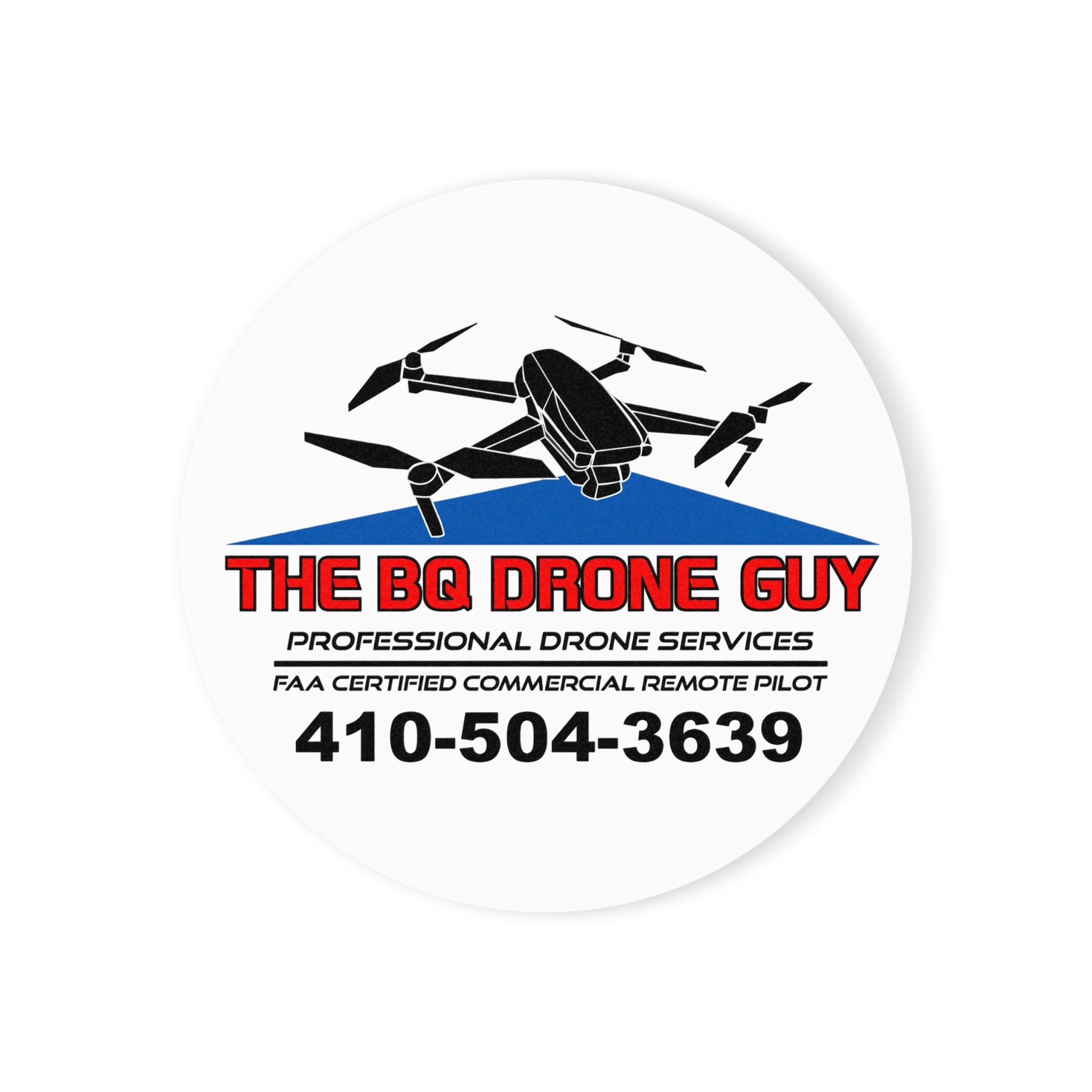 THE BQ DRONE GUY Logo Coaster