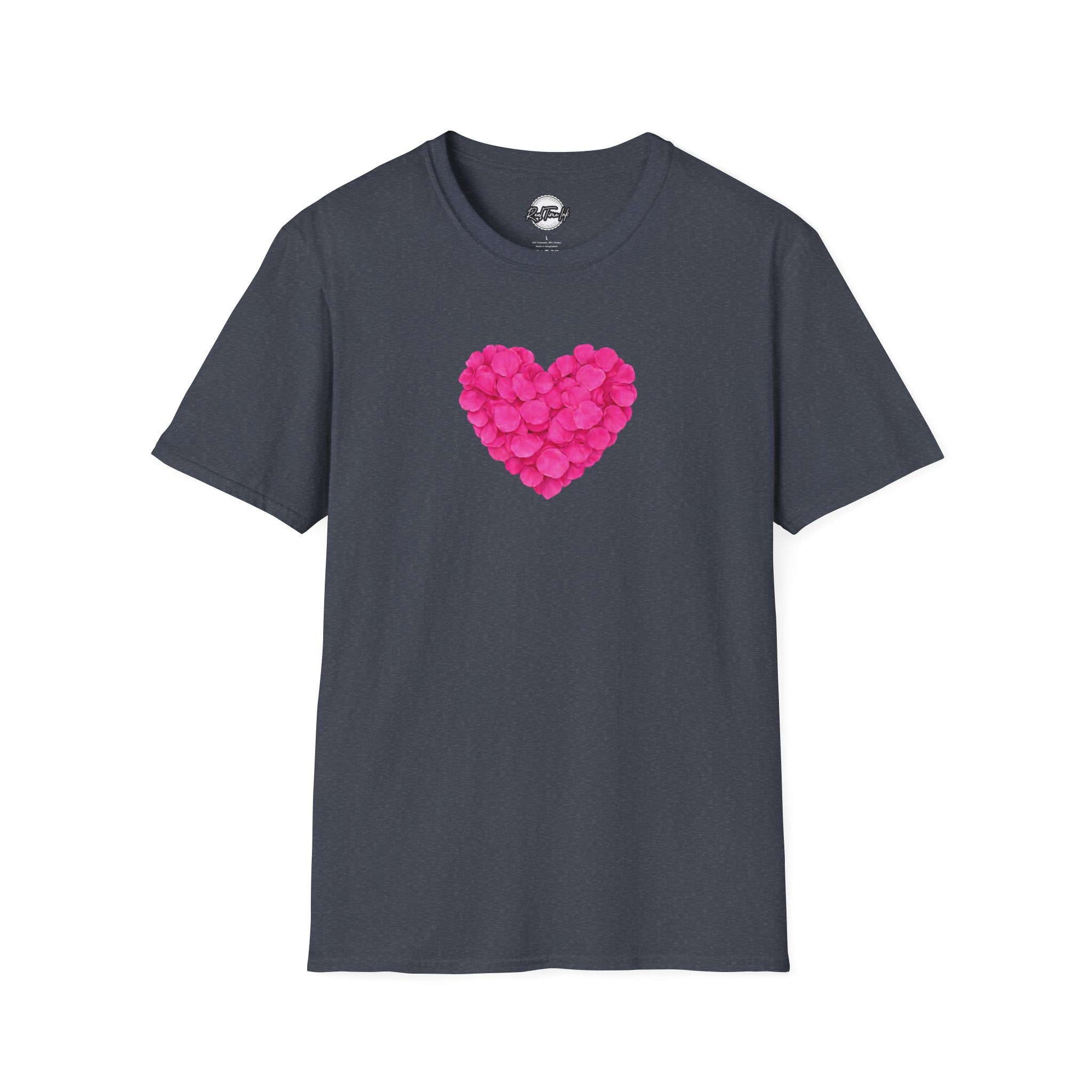 Valentine’s Pink Petal Heart T-Shirt