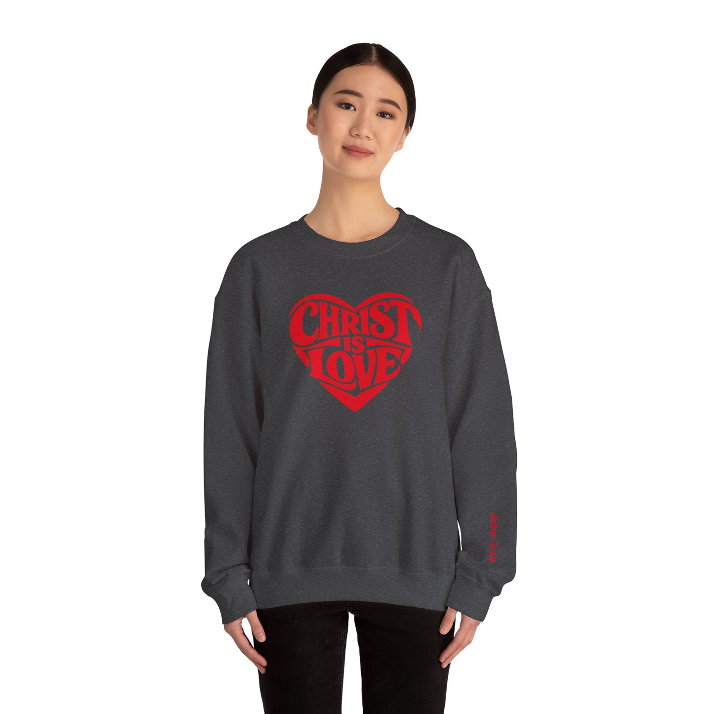 Christ Is Love Heart crewneck | Christian faith sweatshirt