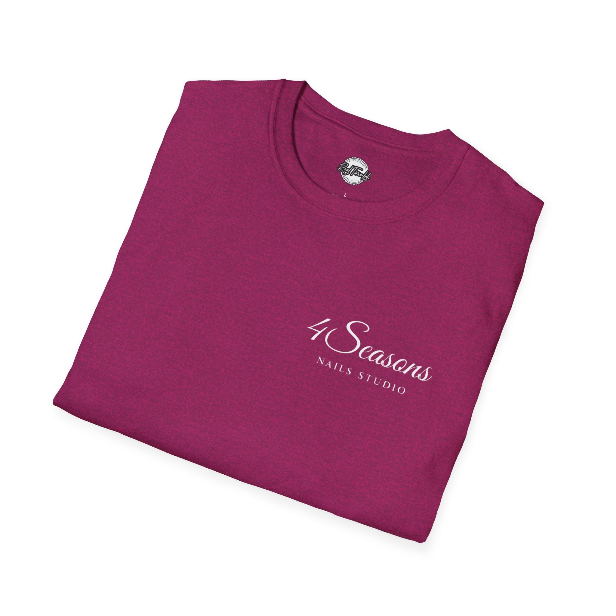 4 Seasons Nails Studio T-Shirt — Nail Tech Logo Tee (Front & Back)