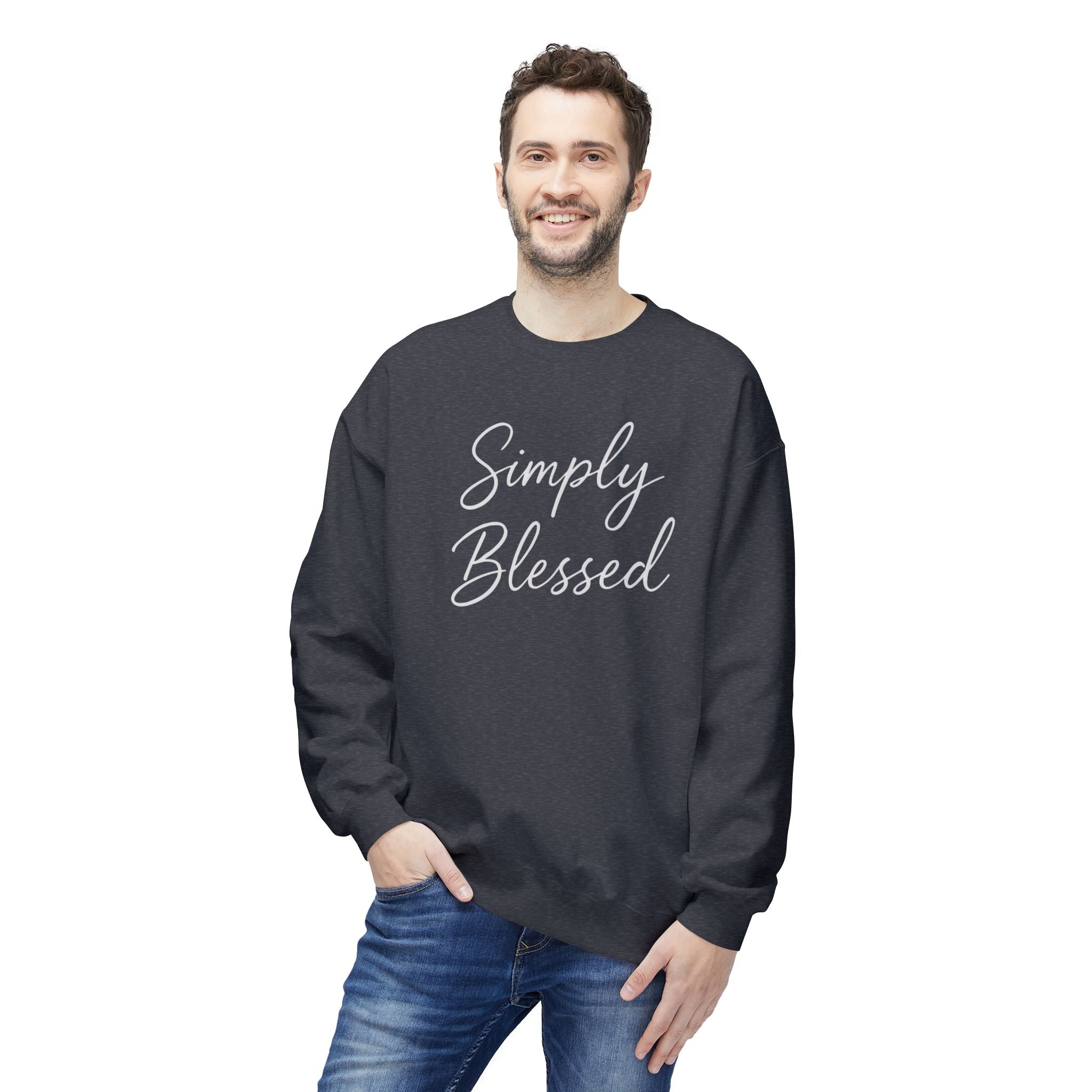 Simply Blessed Unisex Midweight Fleece Crewneck Sweatshirt