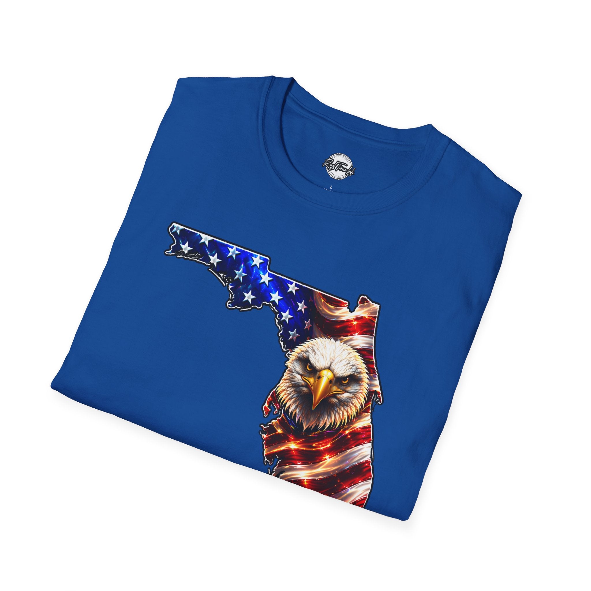 Florida Flag Eagle T-Shirt — American Flag State Outline Tee