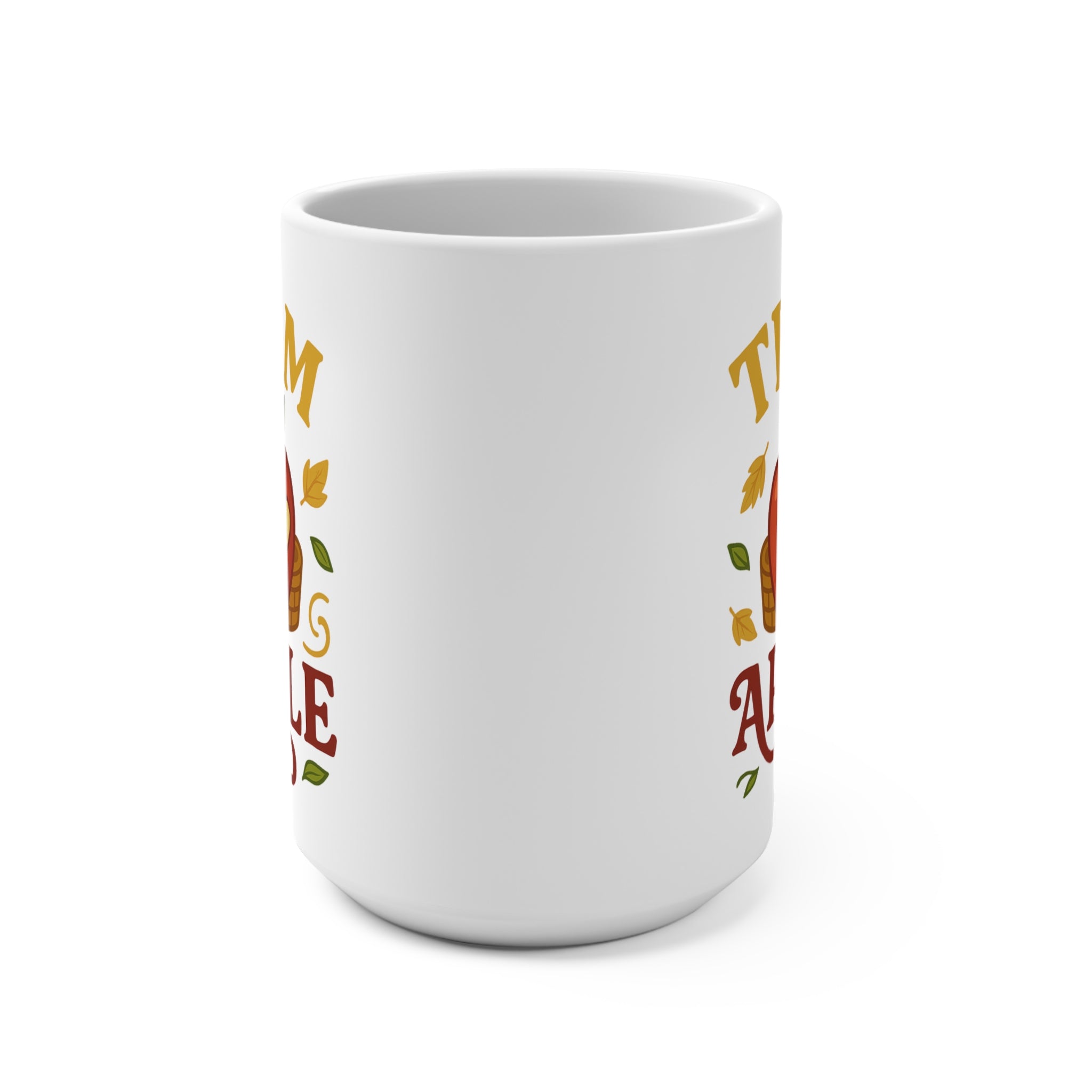 Team Apple Cozy Mug 15oz, Fall Coffee Cup, Autumn Decor, Gift for Teachers, Harvest Mug, Thanksgiving Kitchenware