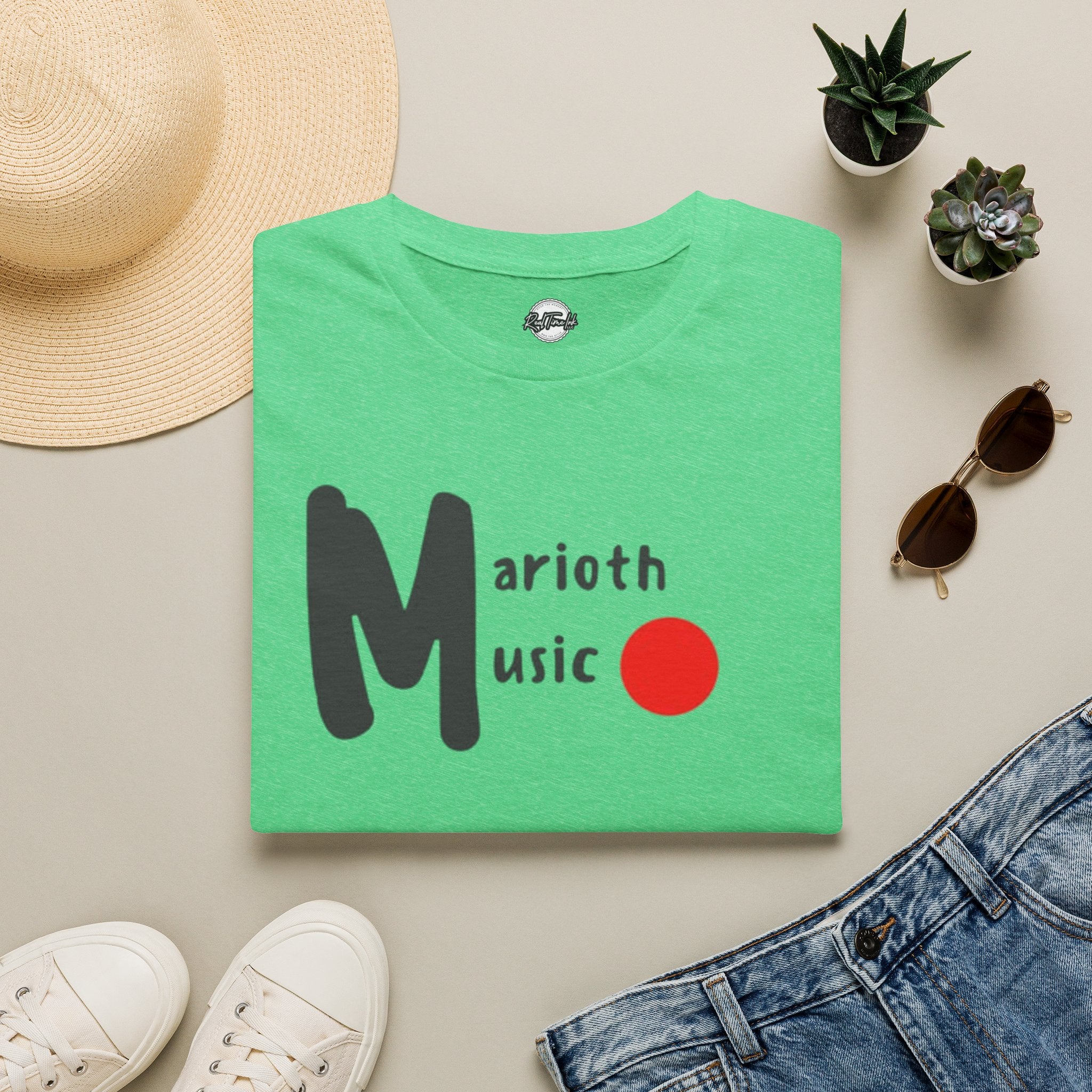 Marioth Music Logo Tee (Bold 'M' with Red Dot)