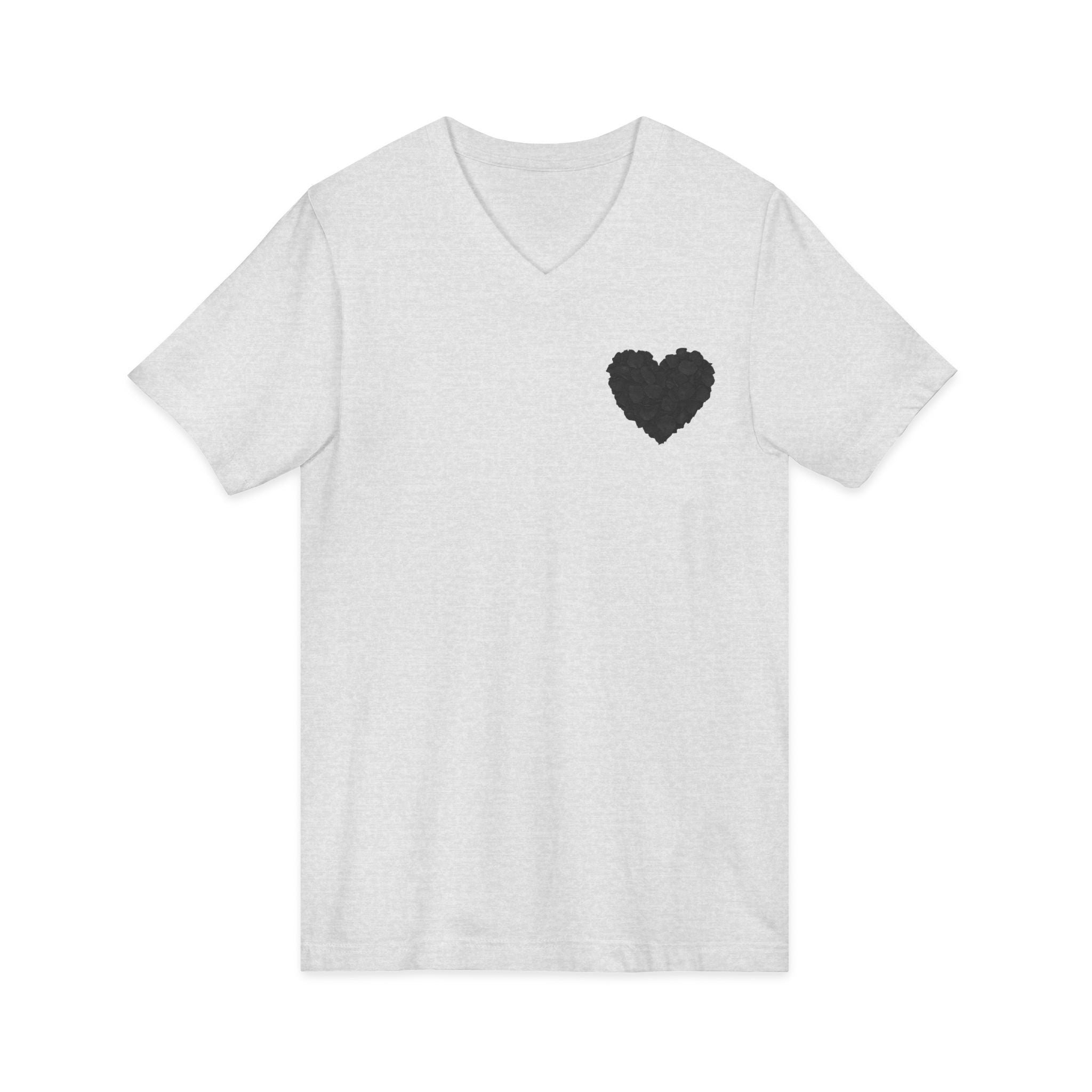Black Rose Heart T-Shirt | Floral Heart Tee