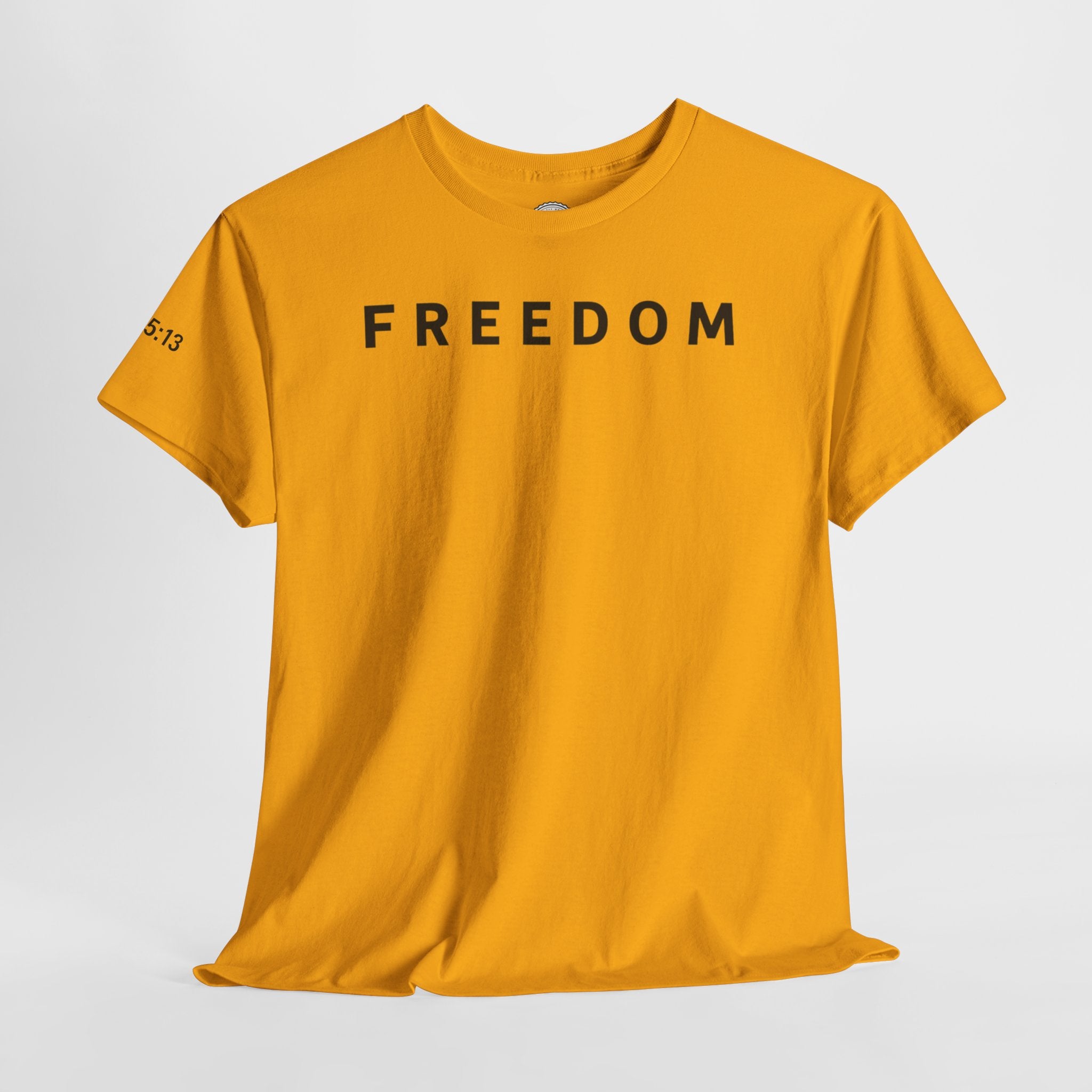 Freedom Gal 5:13 Unisex Heavy Cotton Tee, Casual Graphic T-Shirt, Comfortable Everyday Wear, Inspirational Gift, Freedom Clothing
