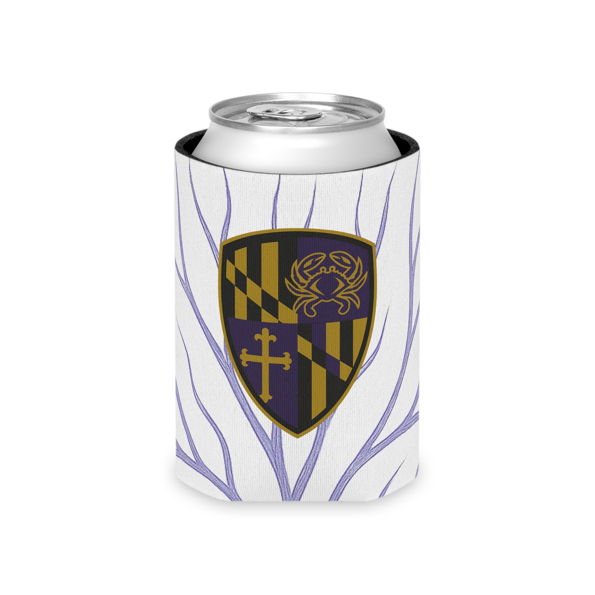 Purple Blood Can Cooler | Maryland Pride Beverage Holder, Coolie for Parties, Barbecue, and Celebrations