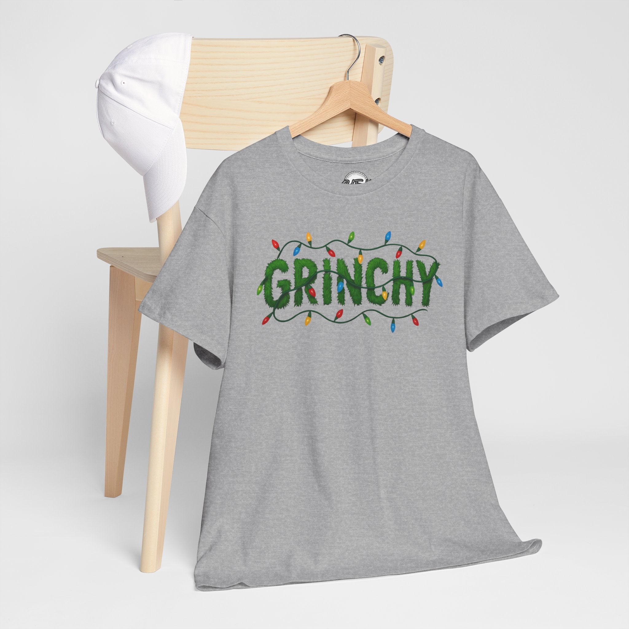 Grinchy Christmas Tee — Festive Lights Holiday Shirt