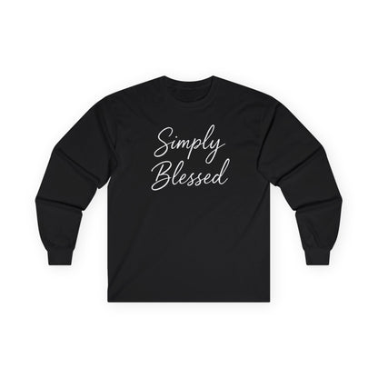 Simply Blessed Long Sleeve Tee, Faith Shirt, Inspirational Apparel, Everyday Wear, Gift for Believers, Unisex Tee
