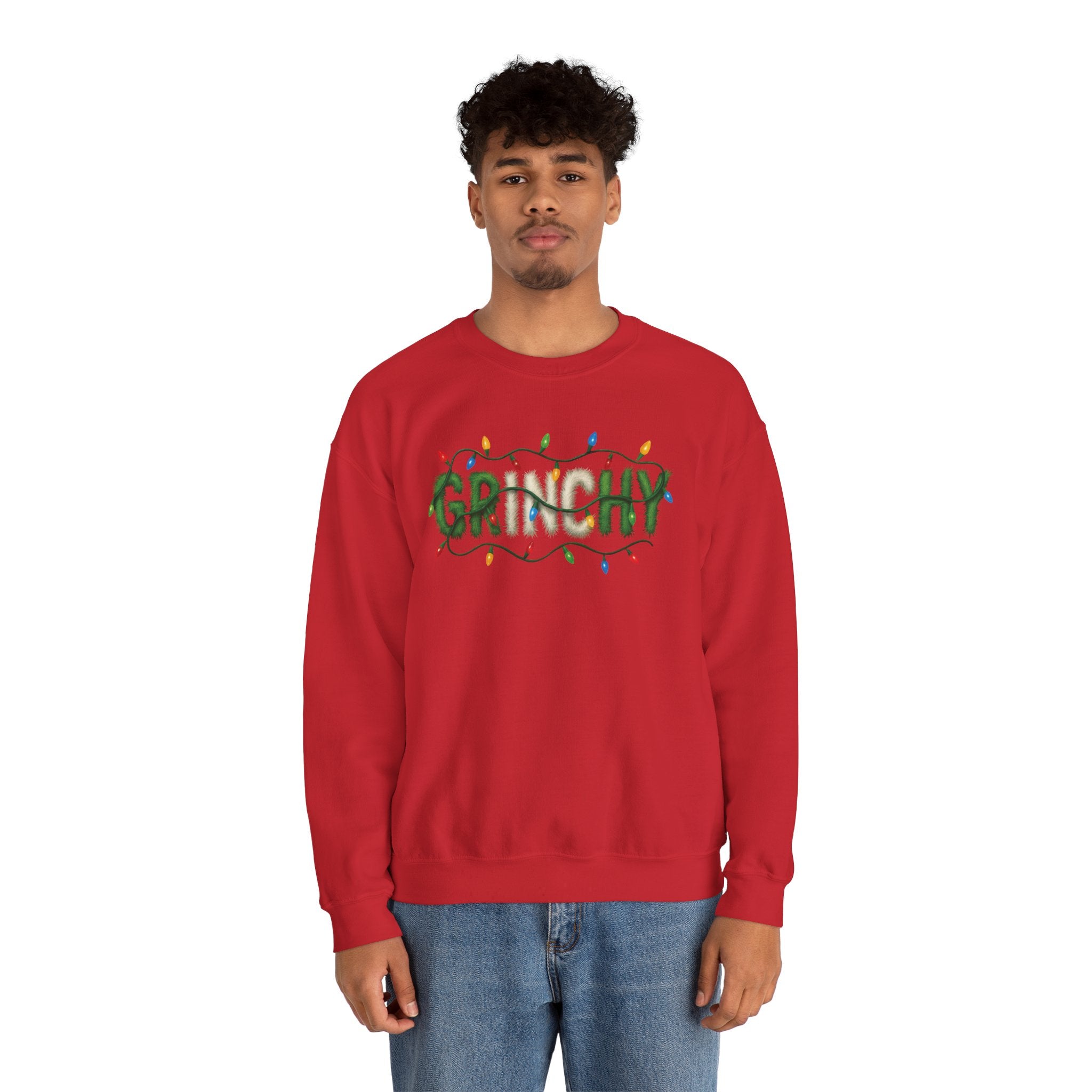 Grinchy Crewneck Sweatshirt — Holiday Christmas Grinch Pullover