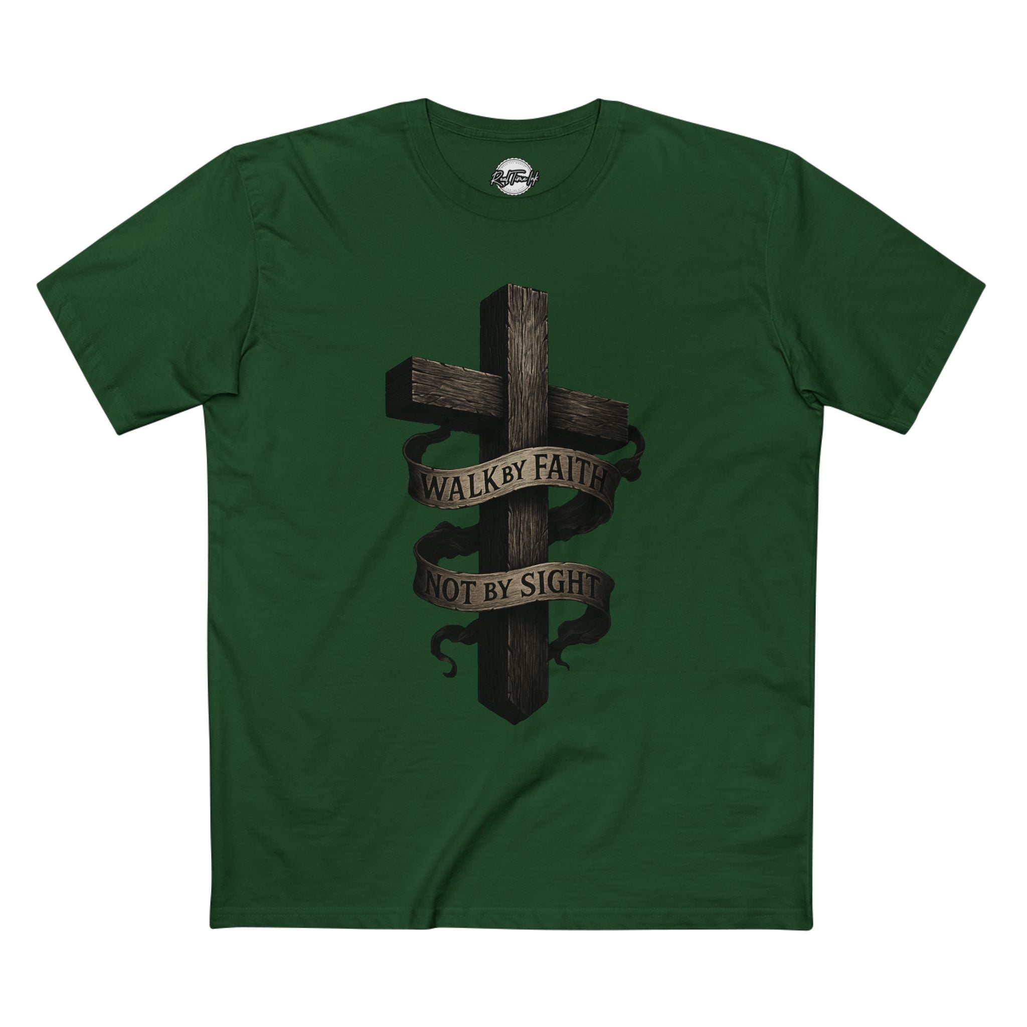 Faith Cross T-Shirt — "Walk by Faith, Not by Sight" Christian Tee