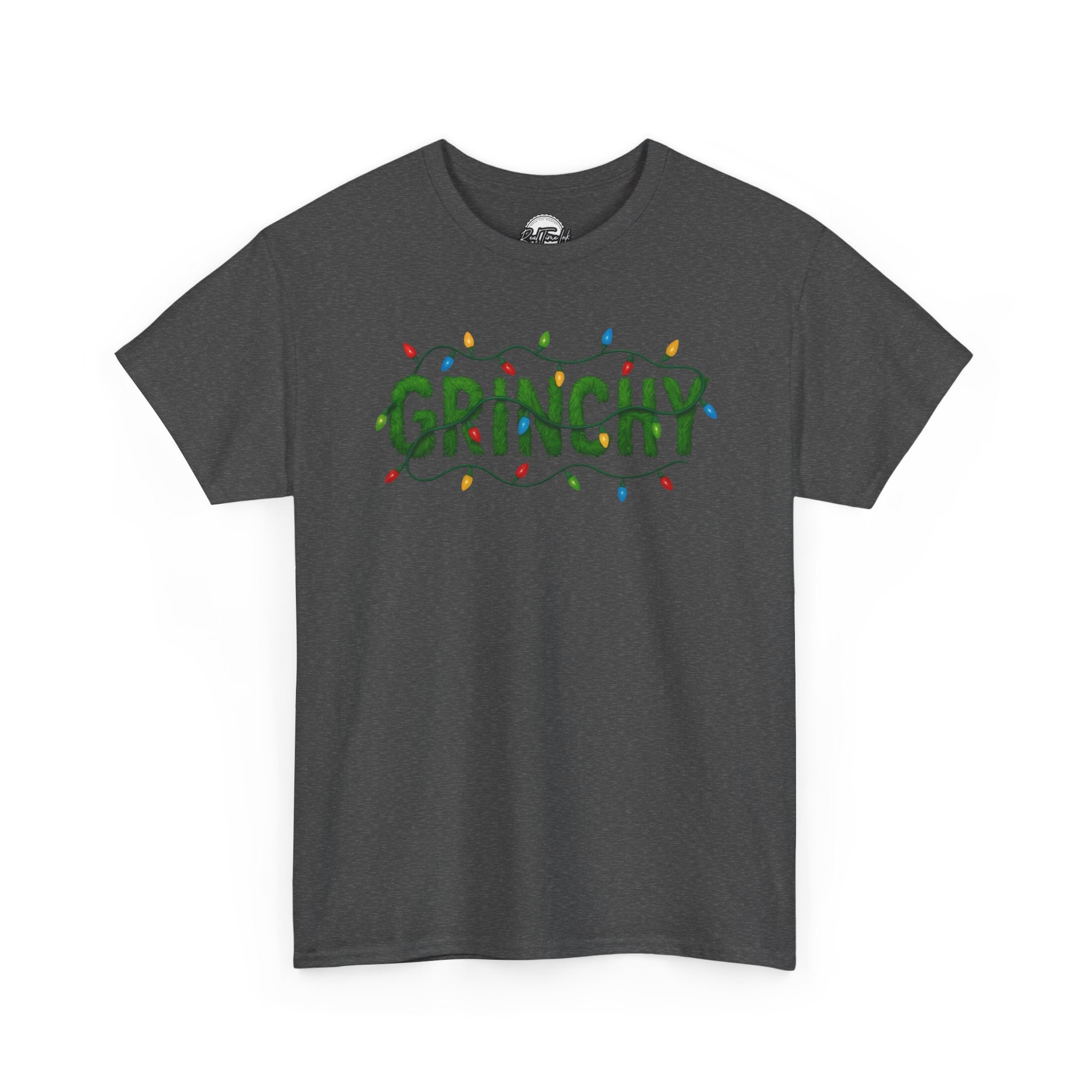 Grinchy Christmas Tee — Festive Lights Holiday Shirt