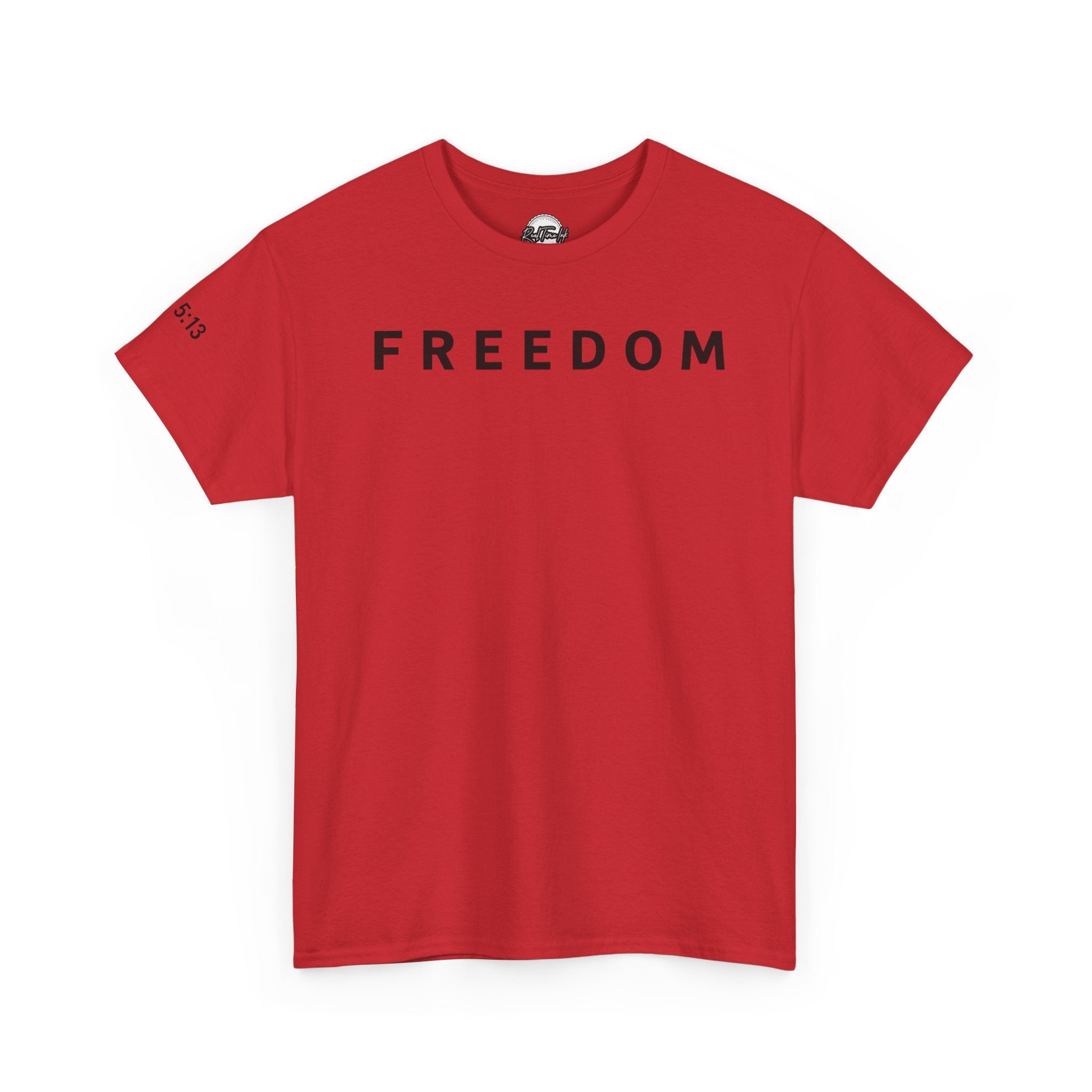 Freedom Gal 5:13 Unisex Heavy Cotton Tee, Casual Graphic T-Shirt, Comfortable Everyday Wear, Inspirational Gift, Freedom Clothing