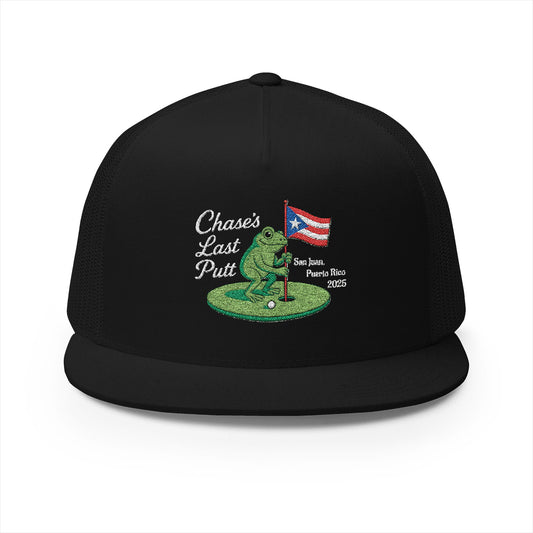 Patriotic Golf 5 Panel Trucker Cap - Embroidered American Flag Design