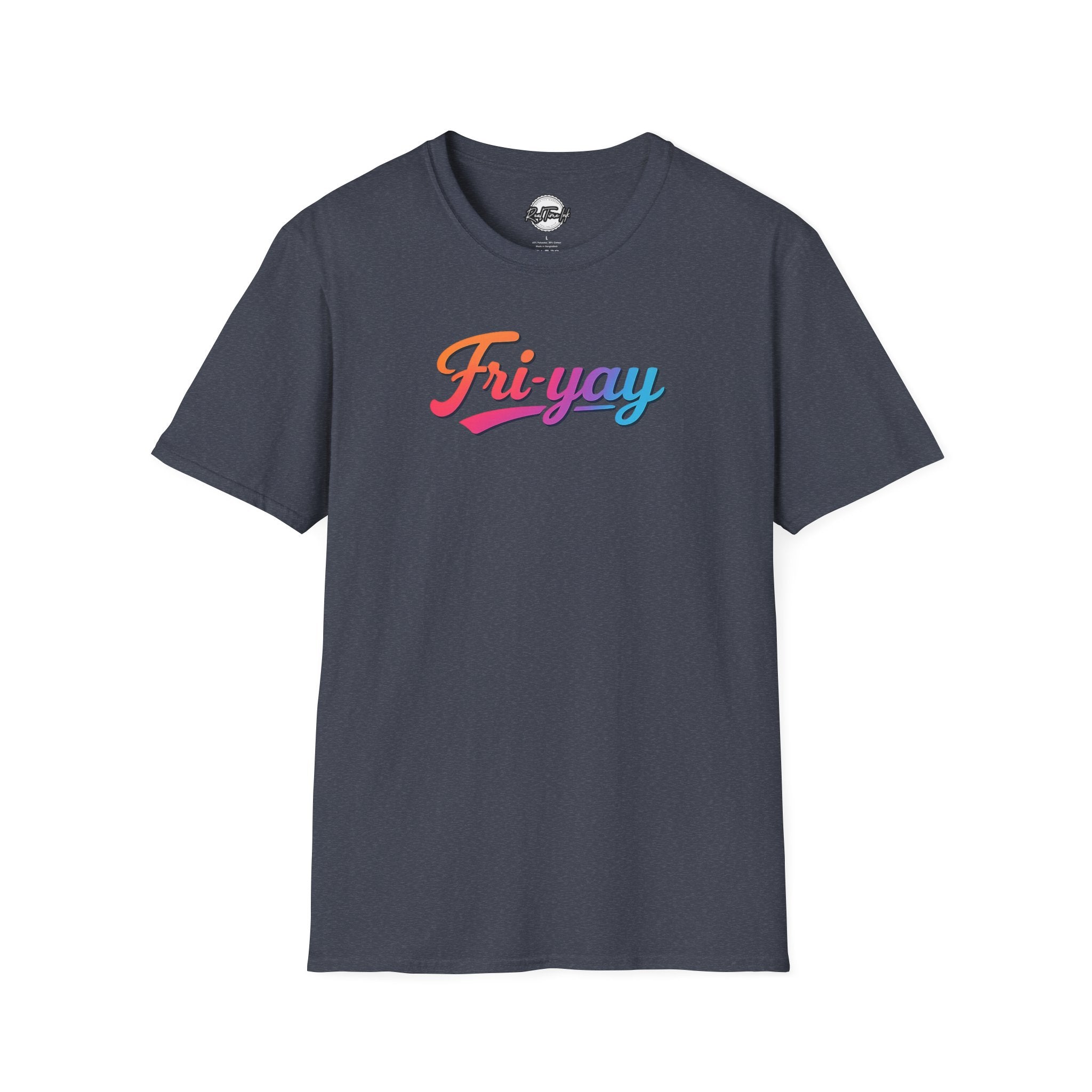 Fri-yay Graphic T-Shirt — Retro Rainbow Weekend Tee