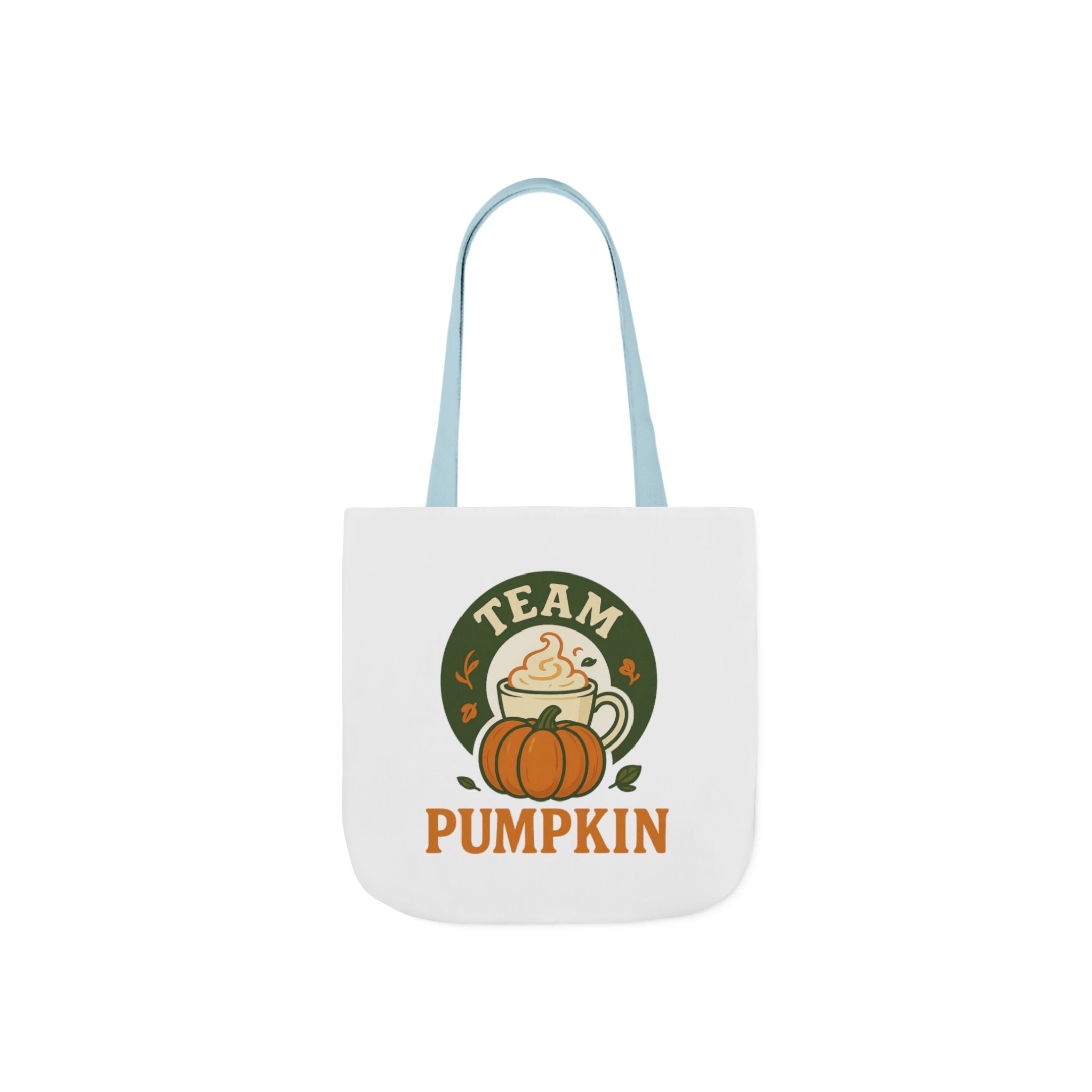 Team Pumpkin Tote Bag with 5-Color Straps, Fall Accessory, Gift for Pumpkin Lovers, Cute Bag for Festivals, Stylish Halloween Tote
