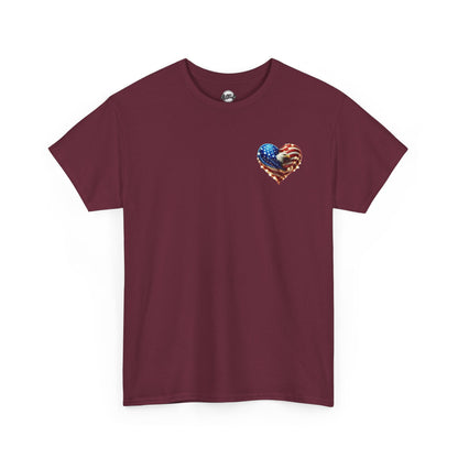 Patriotic Unisex Heavy Cotton Tee - God Country Family, Independence Day Shirt, Veteran Gift, Family Gathering Tee, Fourth of July Clothing