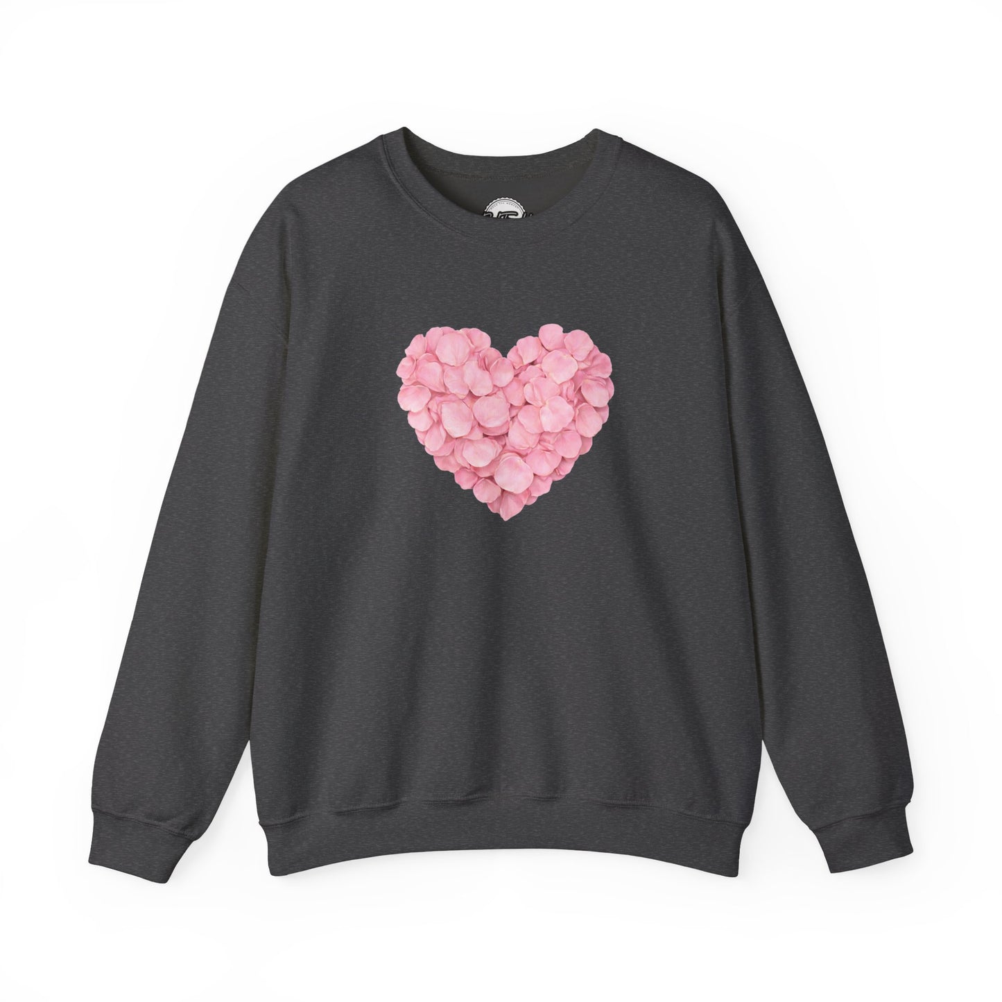 Pink Petal Heart Valentines Sweatshirt
