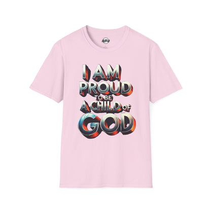 Proud Child of God T-Shirt, Faith-Based Casual Wear, Christian Gift, Unisex Tee, Spiritual Apparel