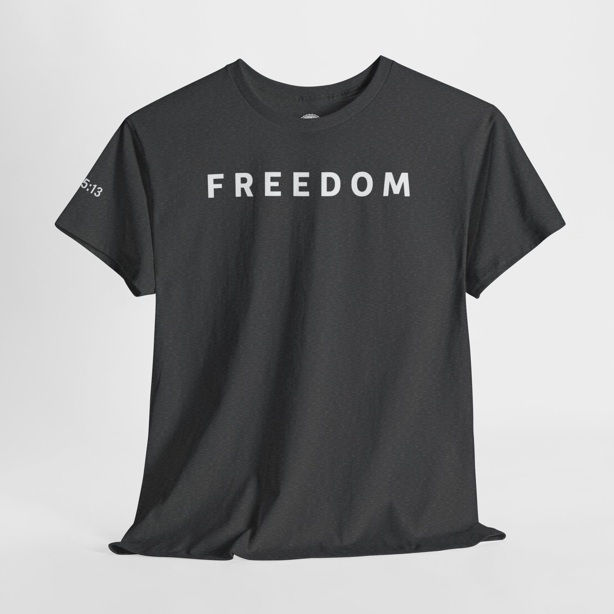 Freedom Gal 5:13 Unisex Heavy Cotton Tee, Casual Graphic T-Shirt, Comfortable Everyday Wear, Inspirational Gift, Freedom Clothing