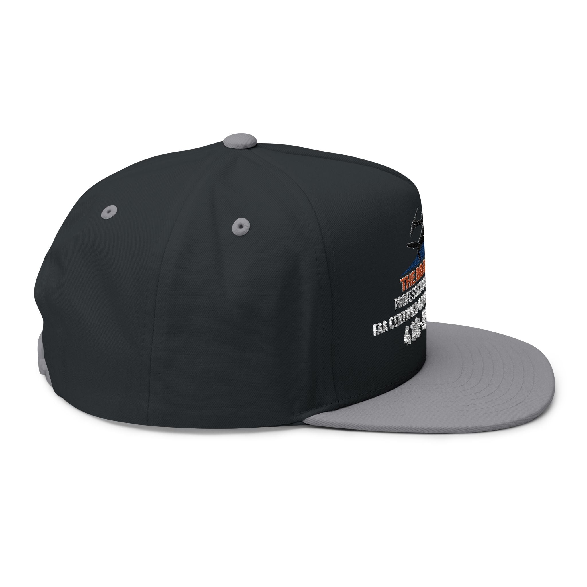 Drone Services Embroidered Flat Bill Cap — The BC Drone Guy Logo & Phone