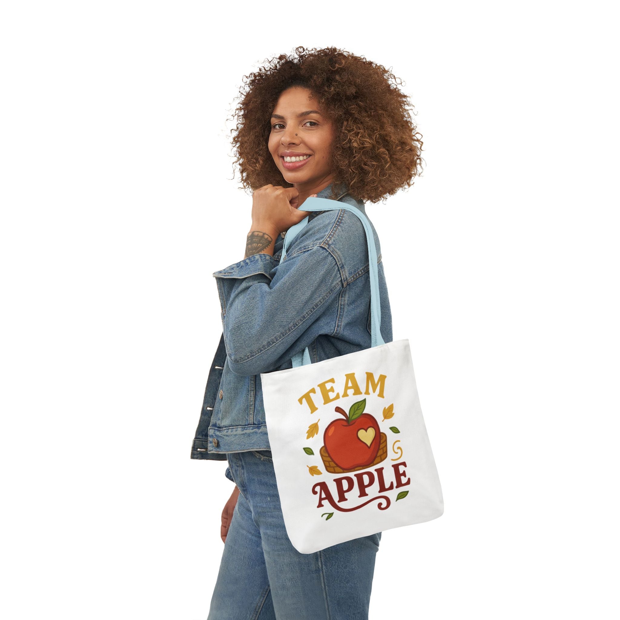 Team Apple Tote Bag | Fun Canvas Bag for Teachers, Students, Fall Events, Eco-Friendly Gift, Apple Lovers