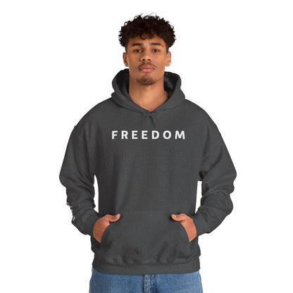 Freedom Hooded Sweatshirt, Cozy Sweatshirt, Religious Apparel, Inspirational Gift, Casual Outfit, Unisex Hoodie