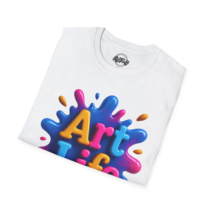 Art Life Unisex Softstyle T-Shirt | Creative Gift for Artists, Art Lovers, Birthday Present, Unique Apparel, Casual Wear