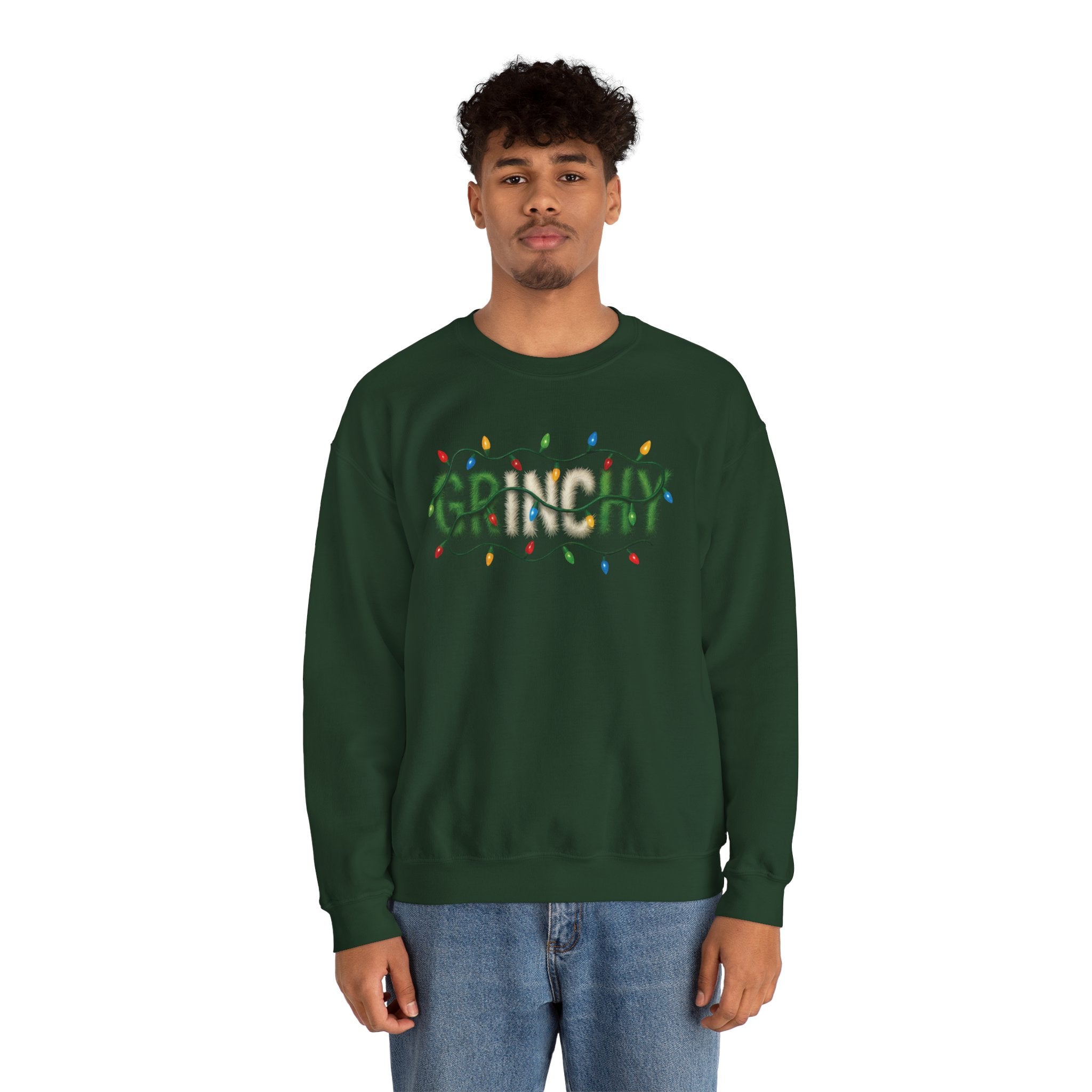 Grinchy Crewneck Sweatshirt — Holiday Christmas Grinch Pullover