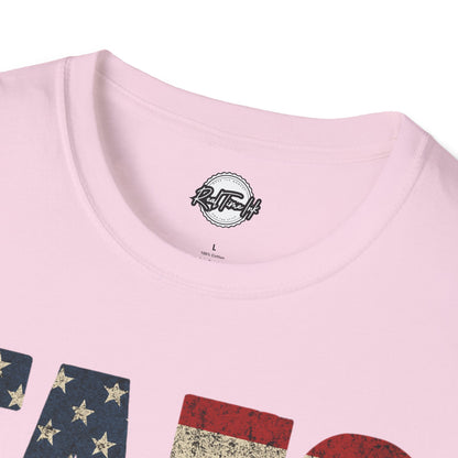 Patriotic FAFO Unisex Softstyle T-Shirt | USA Graphic Tee | Casual Wear, Gift for Holidays, Independence Day