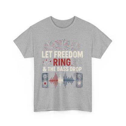 Independence Day Music Tee, Let Freedom Ring Shirt, Patriotic Cotton T-Shirt, Summer Celebration Top, Concert Outfit, Gift for Music Lovers