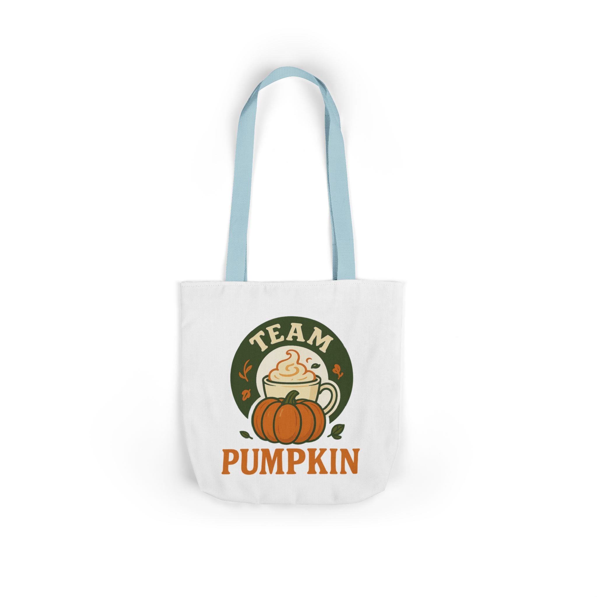 Team Pumpkin Tote Bag with 5-Color Straps, Fall Accessory, Gift for Pumpkin Lovers, Cute Bag for Festivals, Stylish Halloween Tote