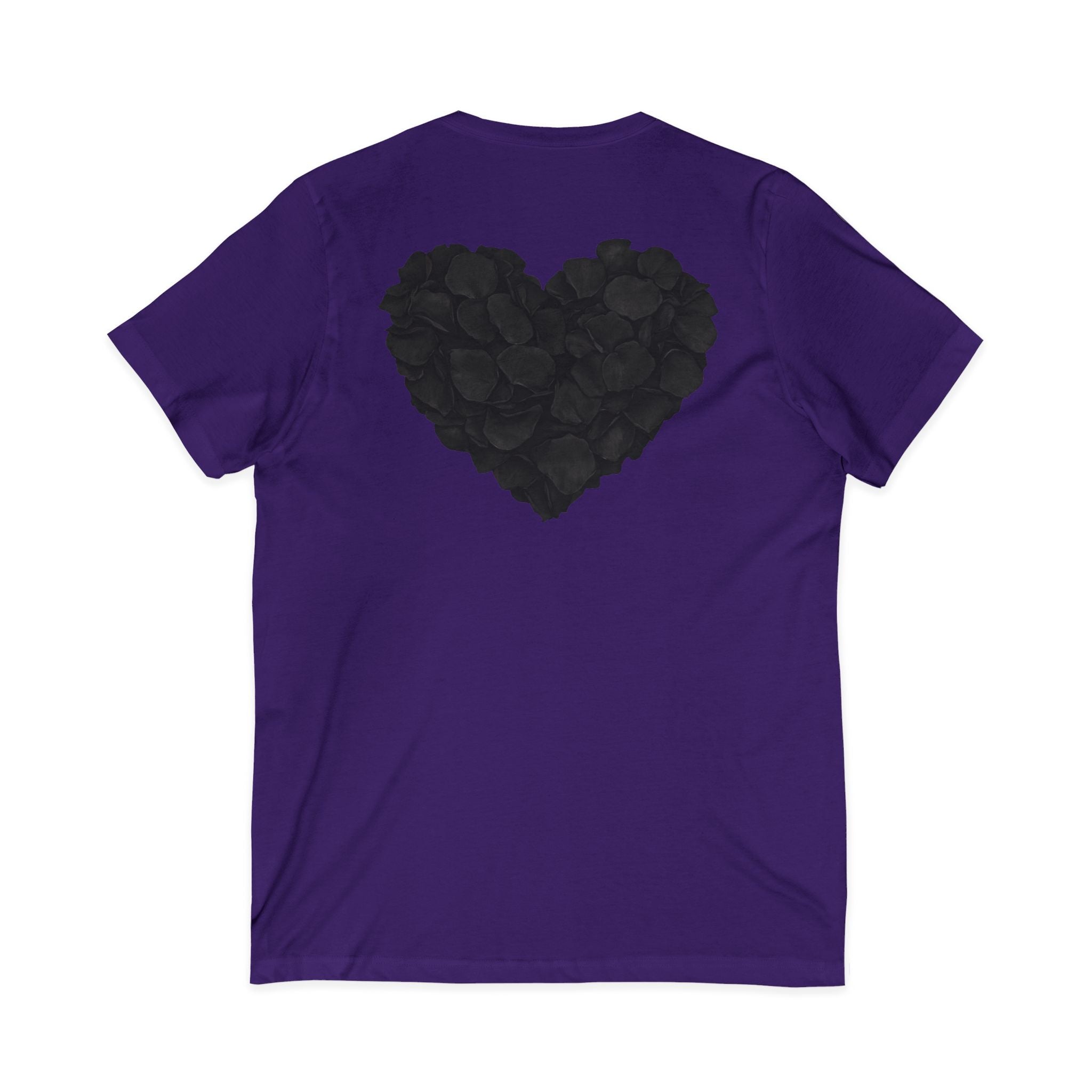 Black Rose Heart T-Shirt | Floral Heart Tee