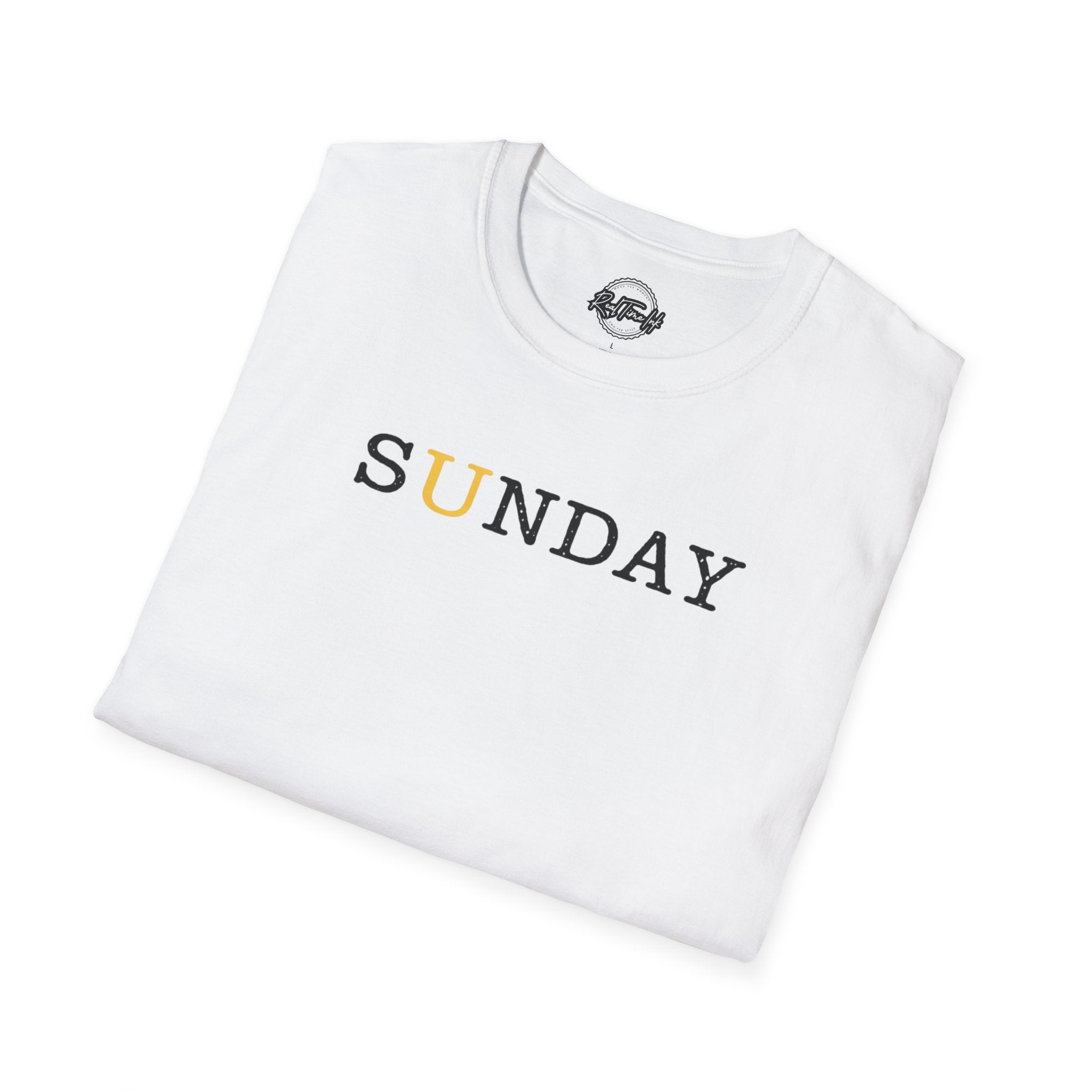 Sunday Minimalist T‑Shirt — White Relaxed Weekday Tee