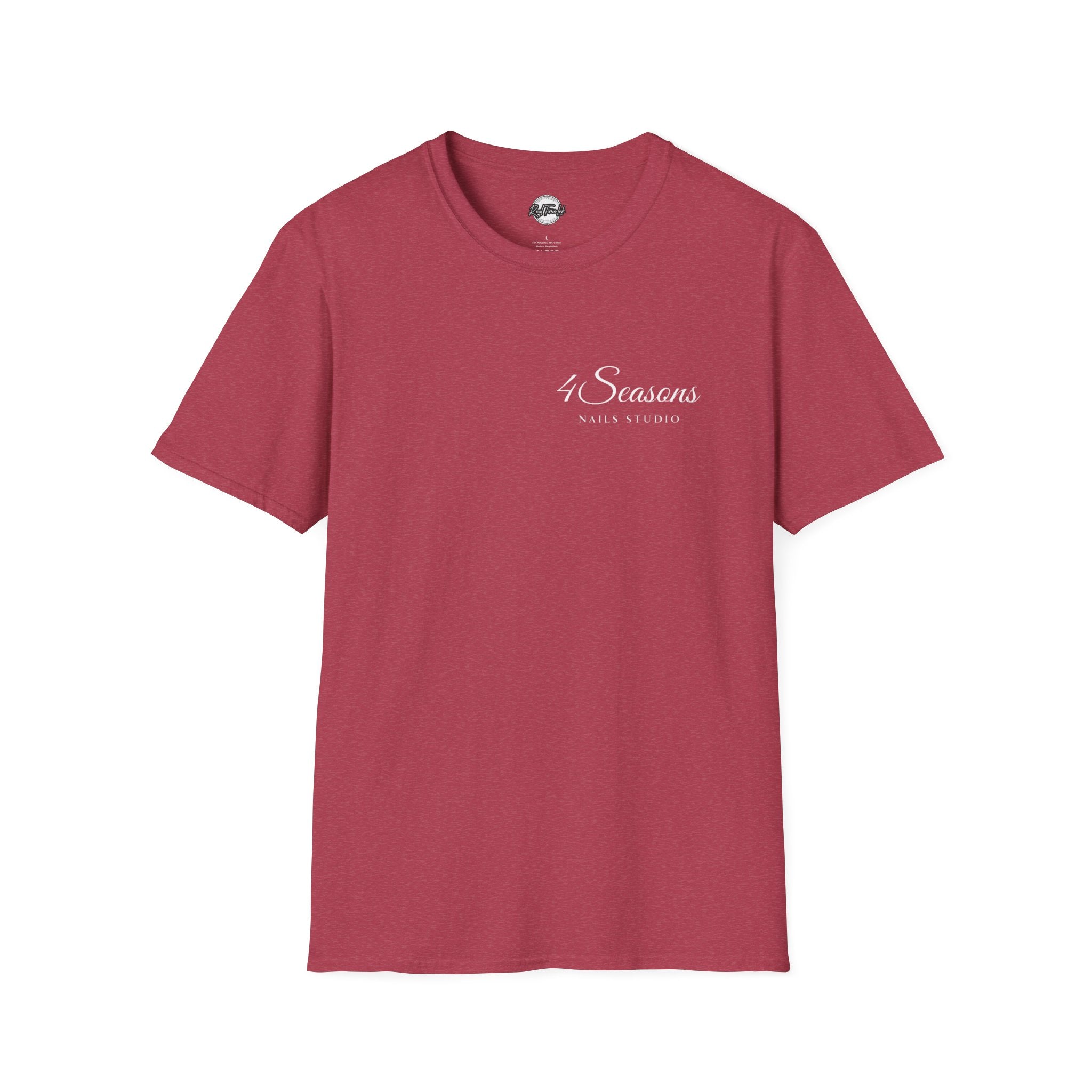 4 Seasons Nails Studio T-Shirt — Nail Tech Logo Tee (Front & Back)