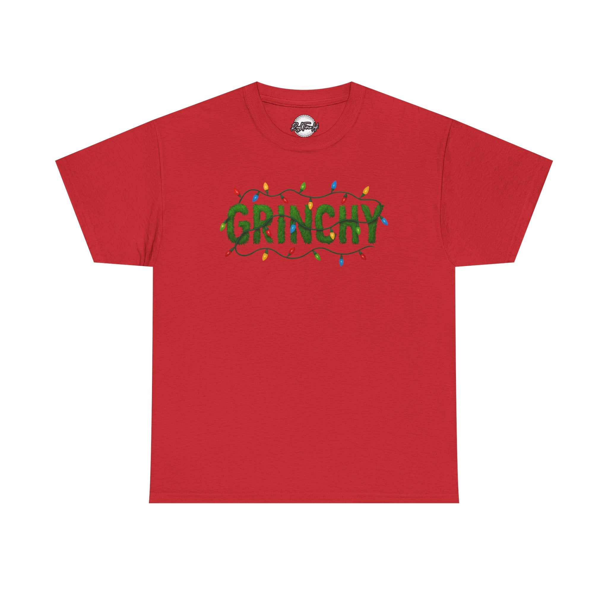 Grinchy Christmas Tee — Festive Lights Holiday Shirt